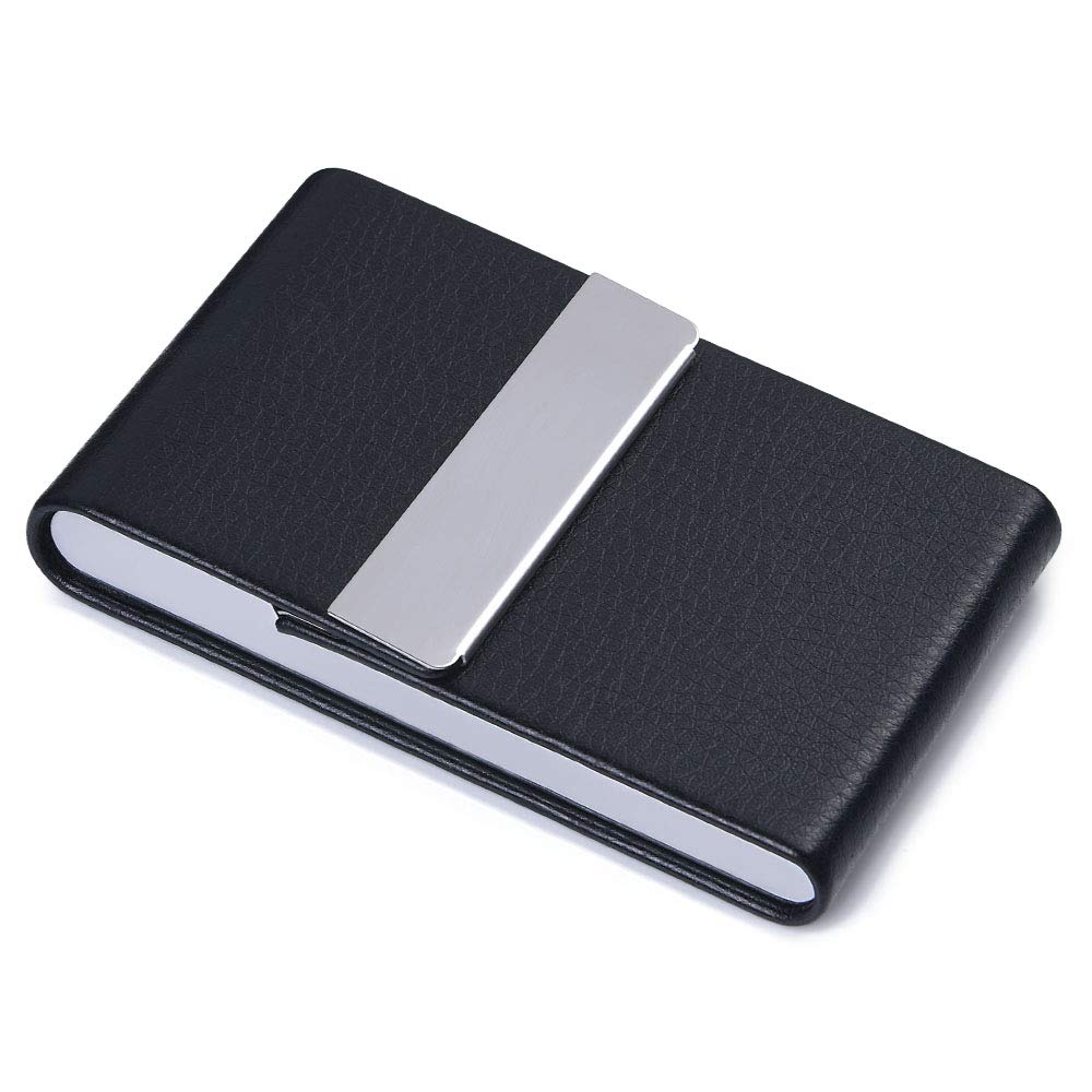 PU Leather Business Card Holder with Magnetic Buckle-CentralDepot247