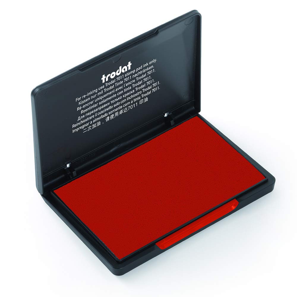 Standard Ink Pad for Traditional Stamps - 110 x 70 mm (Red)