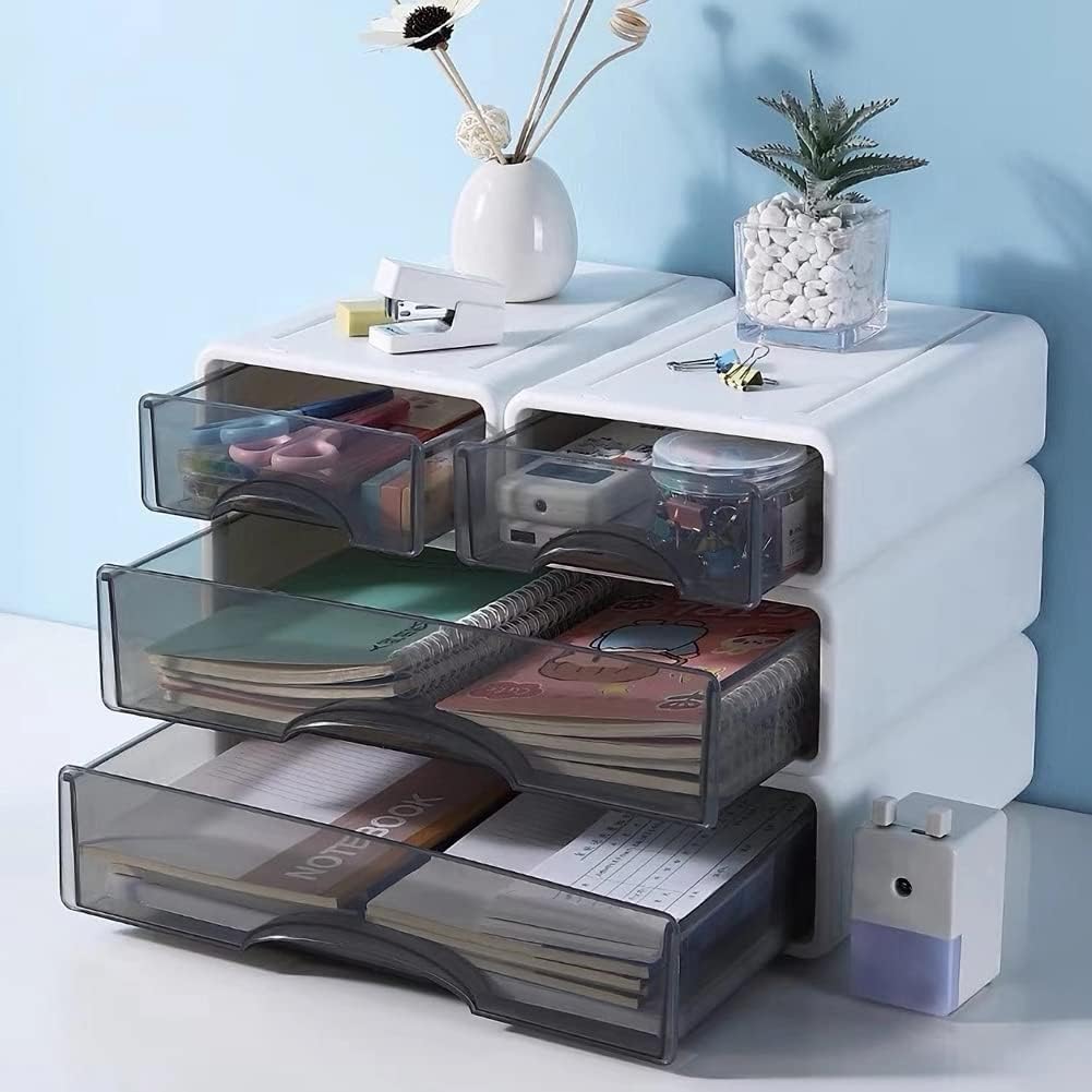 Stackable 4-Drawer Desk Organizer for Office & Home-CentralDepot247