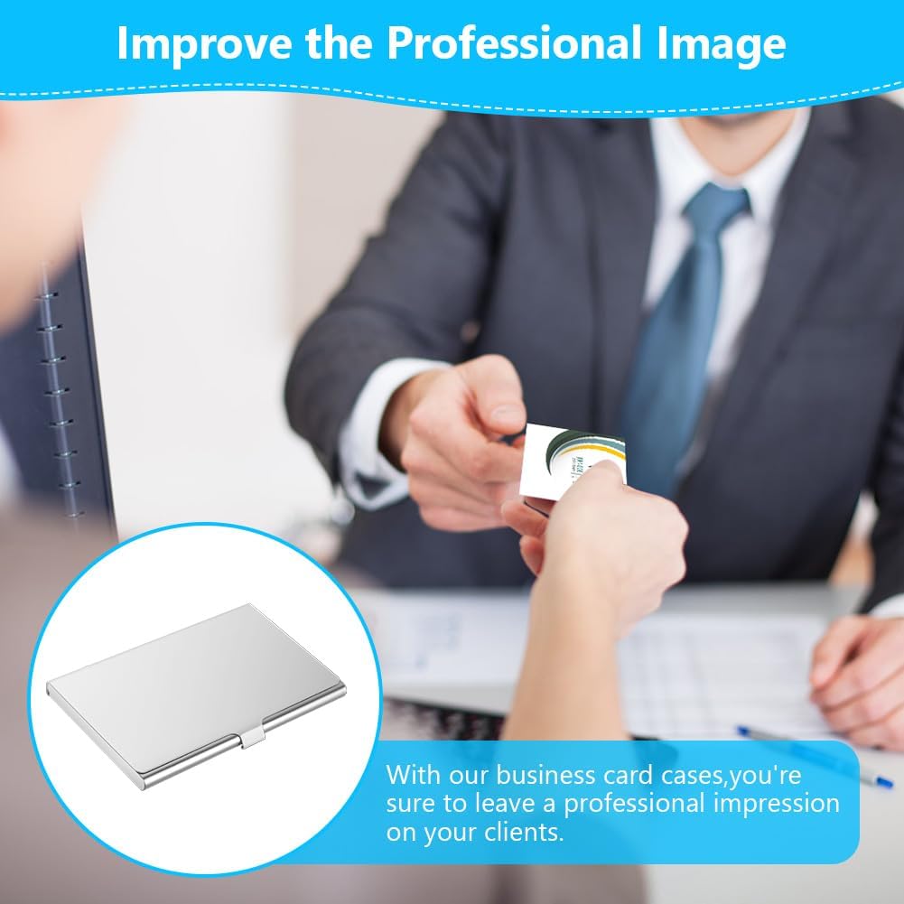 Professional Stainless Steel Business Card Holder - Ultra Thin & Portable-CentralDepot247