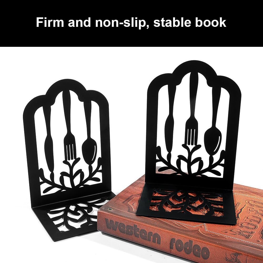 Sturdy Metal Bookends - Set of 2 for Shelves and Office-CentralDepot247