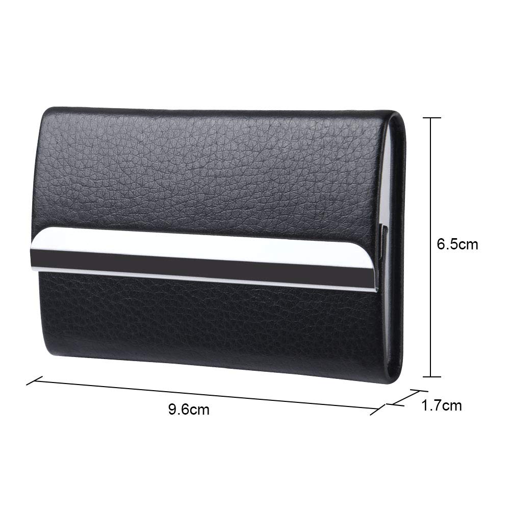 PU Leather Business Card Holder with Magnetic Buckle-CentralDepot247