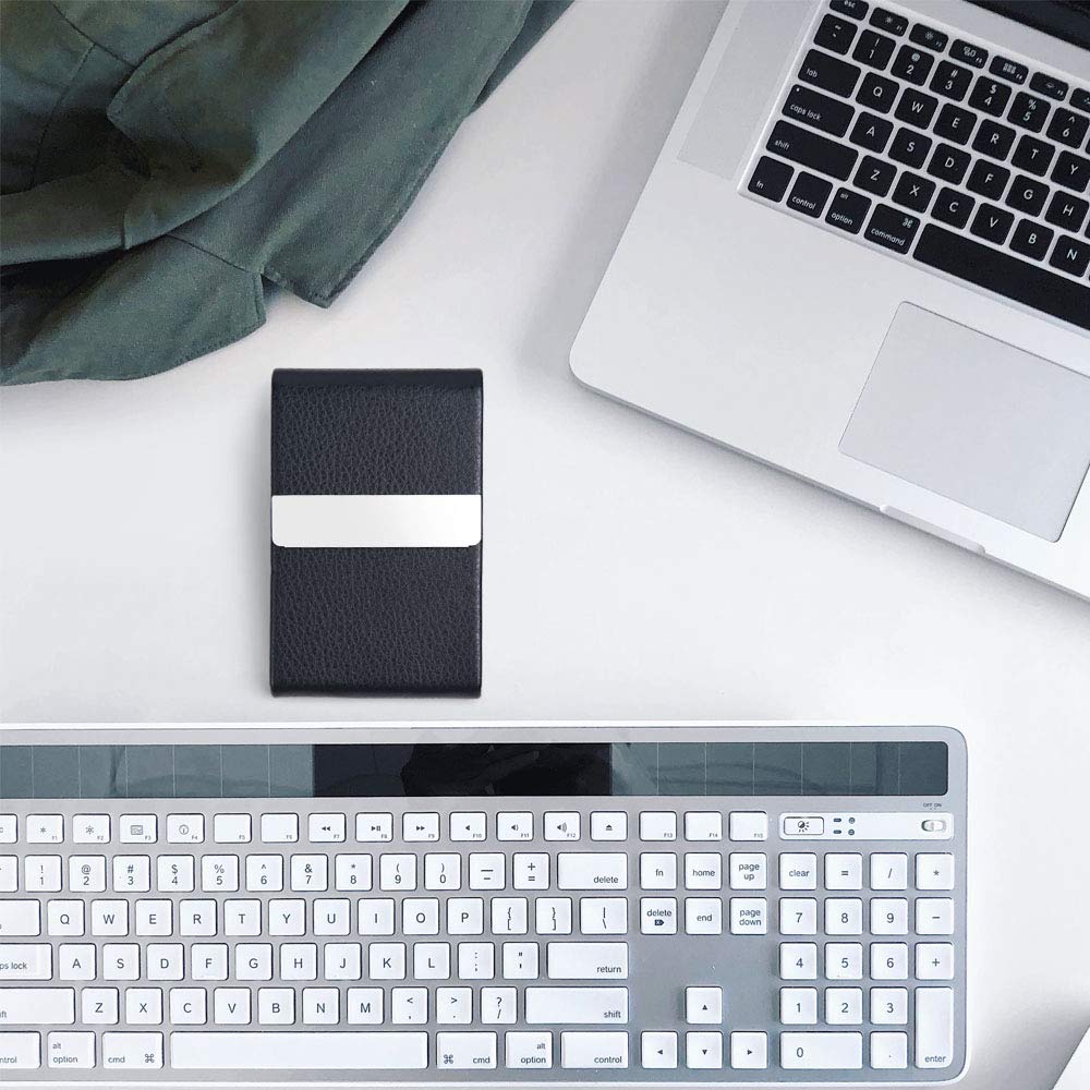 PU Leather Business Card Holder with Magnetic Buckle-CentralDepot247