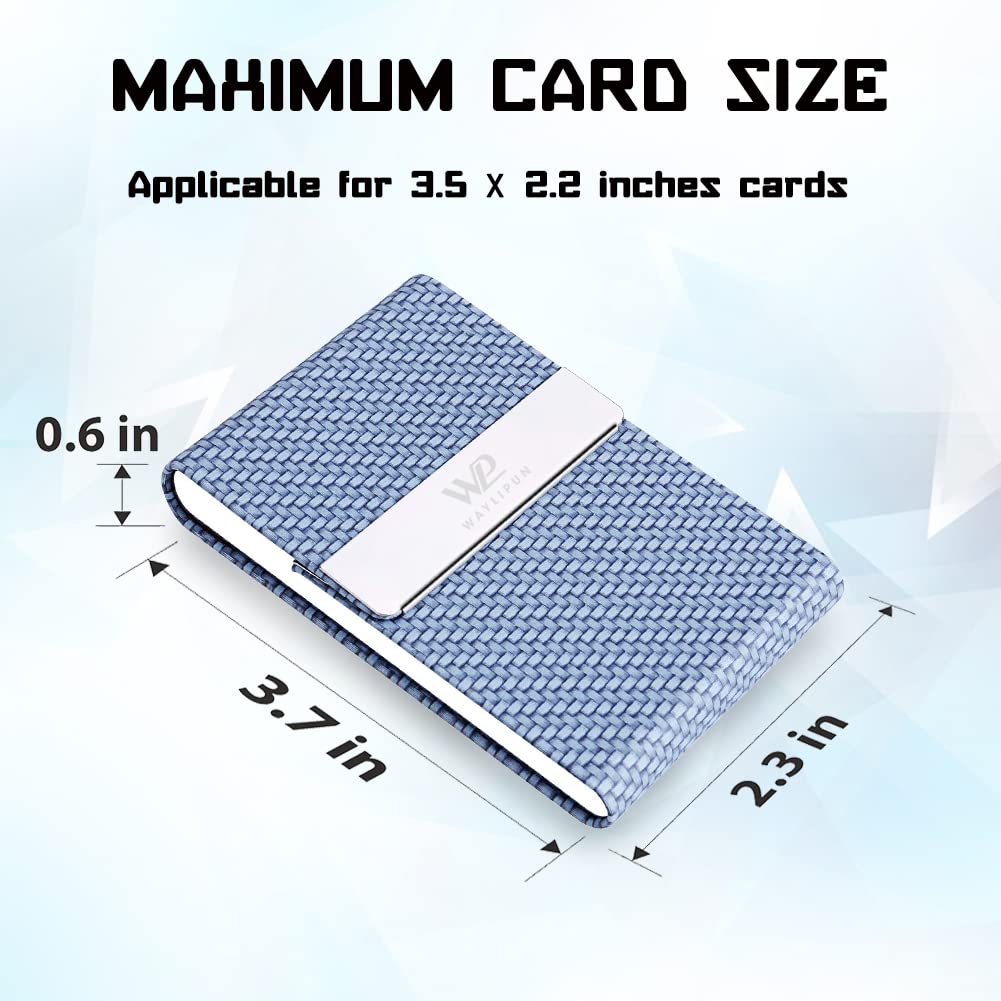 Professional PU Leather & Stainless Steel Business Card Holder - Coffee-CentralDepot247