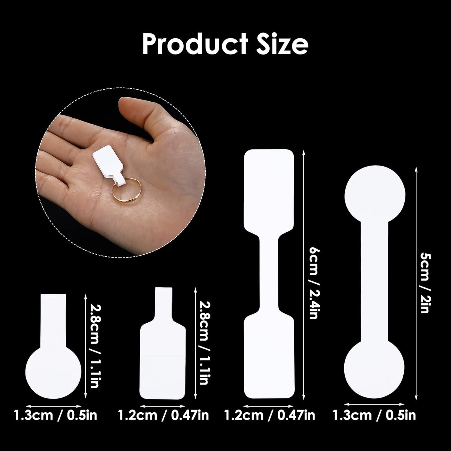Prasacco 600 Pieces Blank Jewelry Price Stickers - Self Adhesive Tags