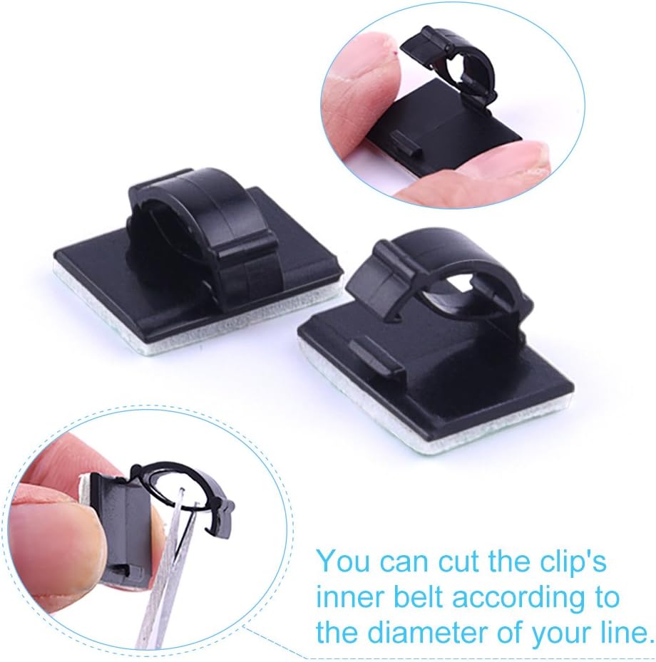Self Adhesive Cable Clips - 60 Pieces for Effective Cable Management-CentralDepot247