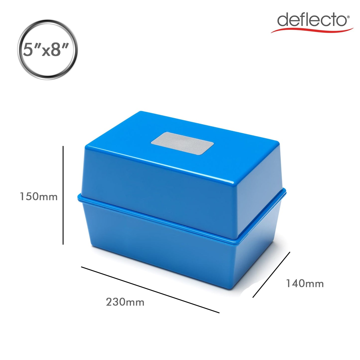 Value Size 8 x 5 Index Card Box - Red