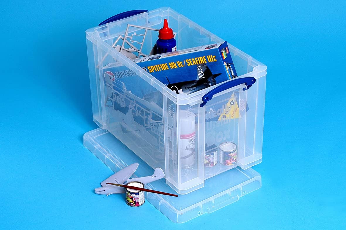 Really Useful Storage Box 24 Litre Clear with 10 Suspension Files