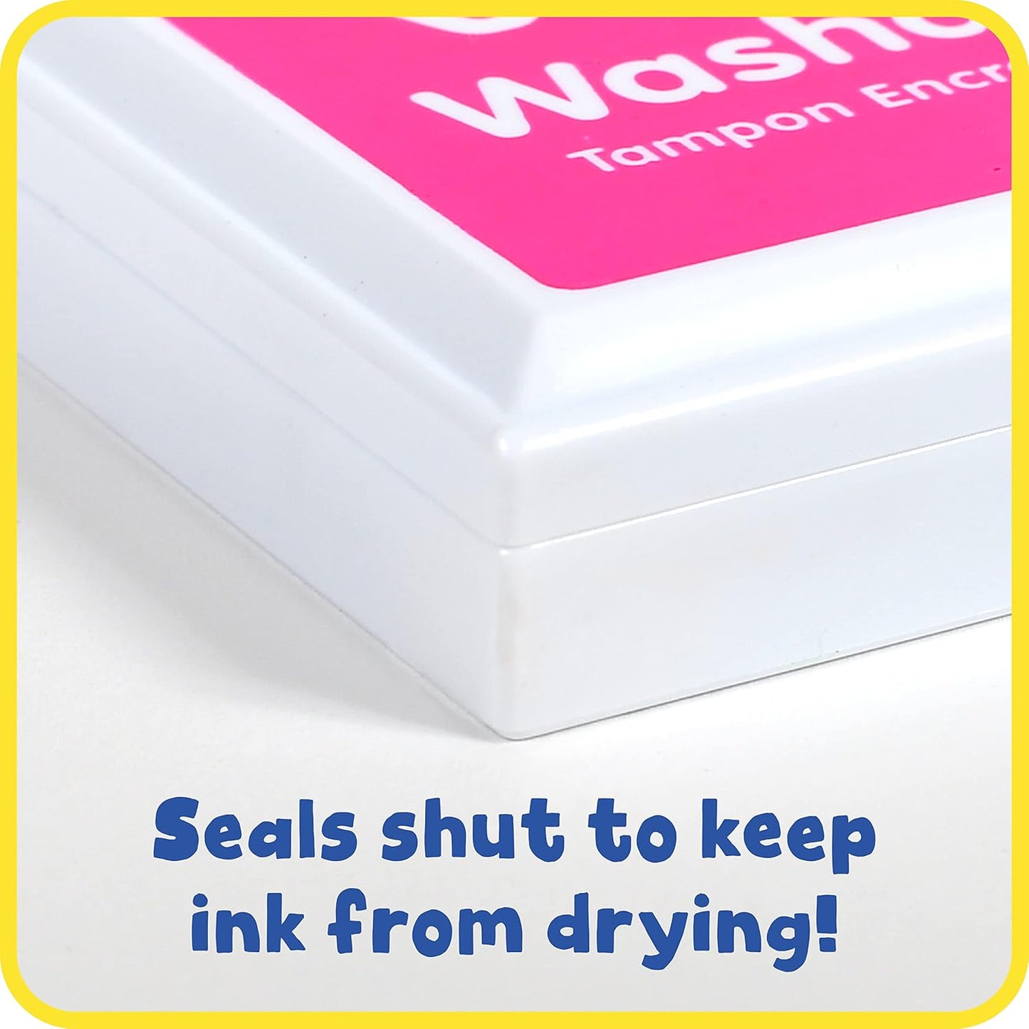 READY 2 LEARN Washable Stamp Pad - Hot Pink, Non-Toxic, Fade Resistant