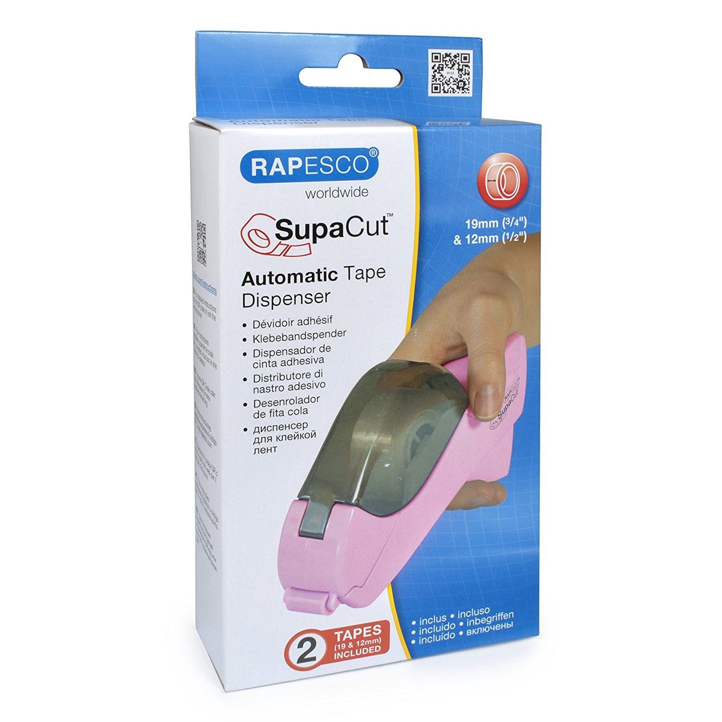 SupaCut Tape Dispenser with 2 Rolls - Candy Pink-CentralDepot247