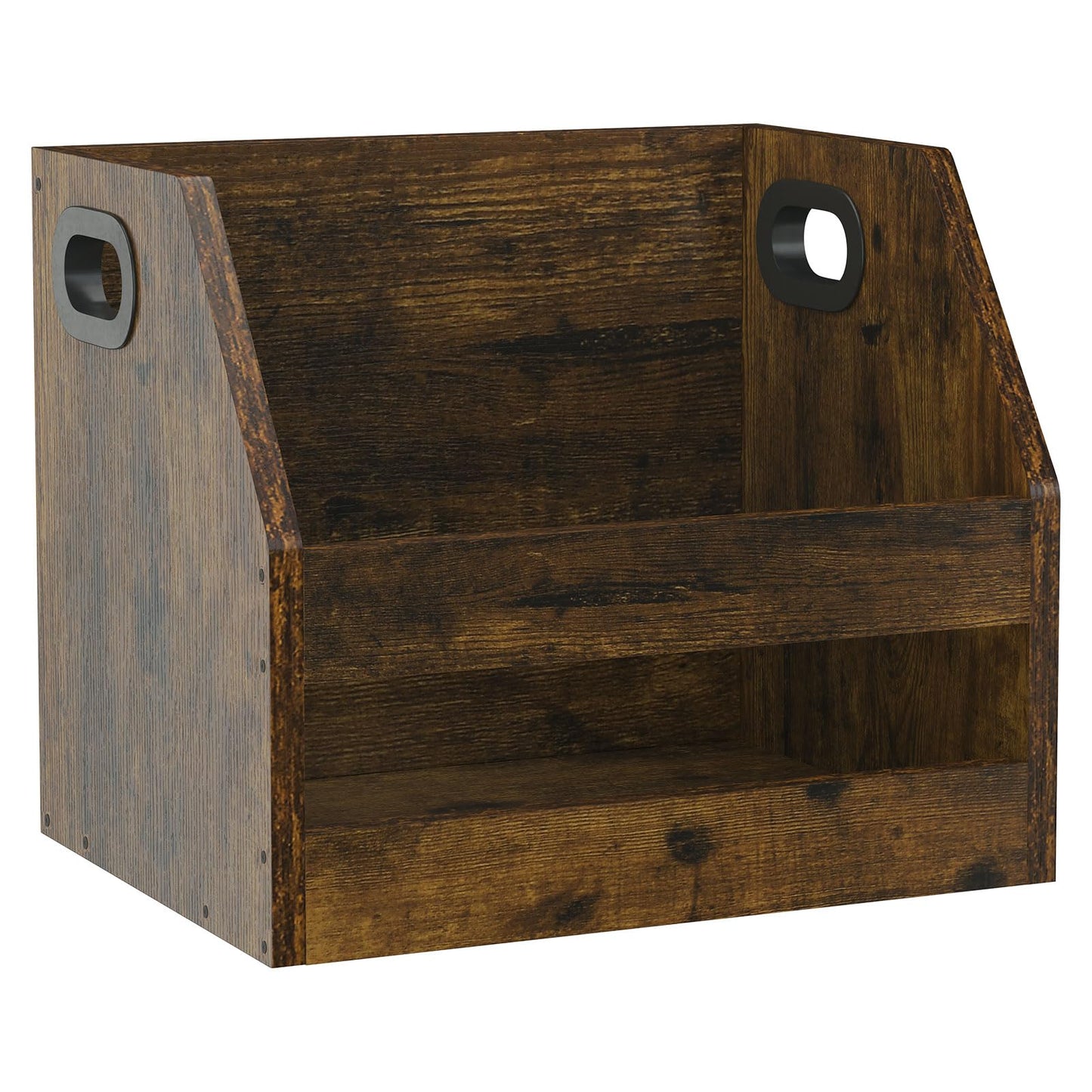 Vinyl Album Storage Box - Rustic Brown LP Record Holder-CentralDepot247