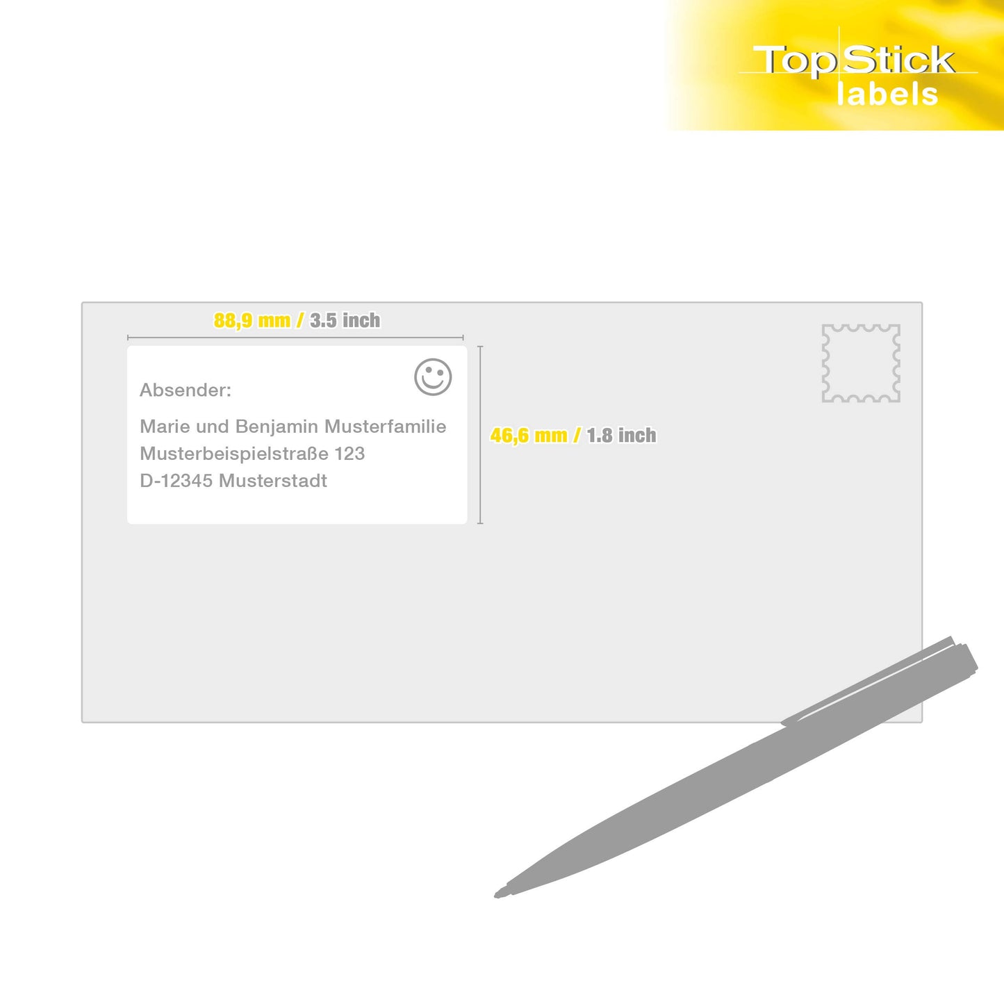 TopStick Self Adhesive Address Labels - 2100 Blank Labels