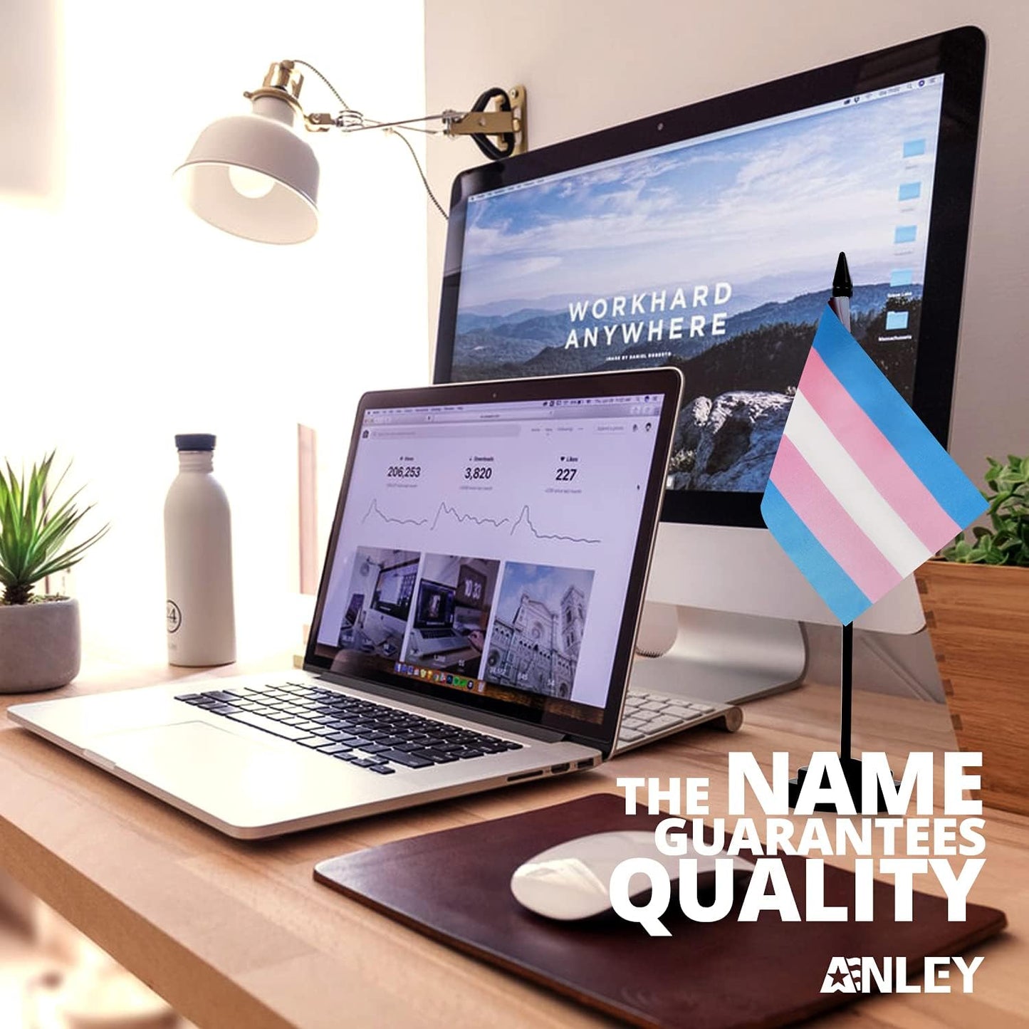 Transgender Pride Deluxe Desk Flag Set - 6x4 Inch Mini Flag-CentralDepot247