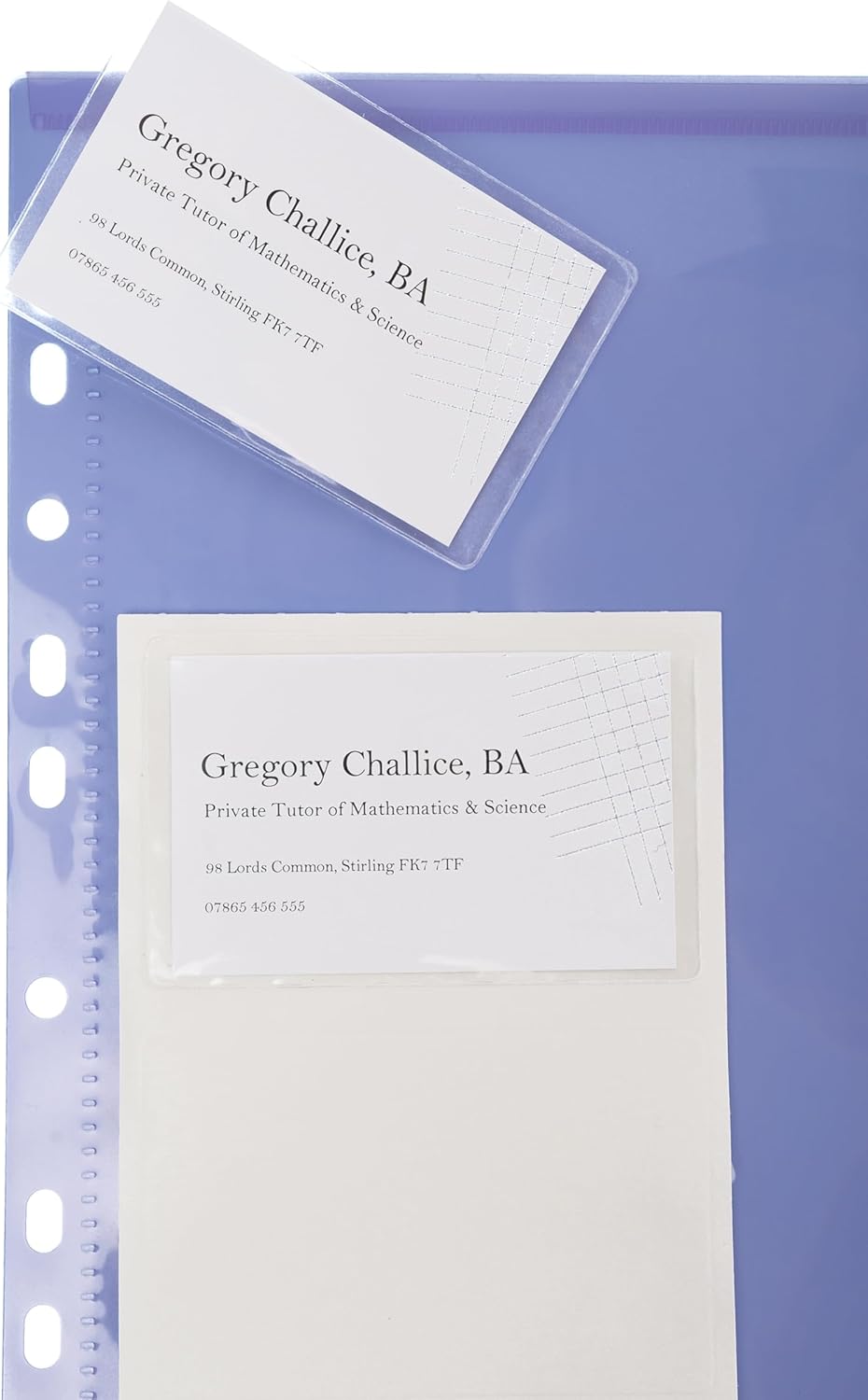 Self Adhesive Business Card Pocket 60 x 95mm (Pack of 100)