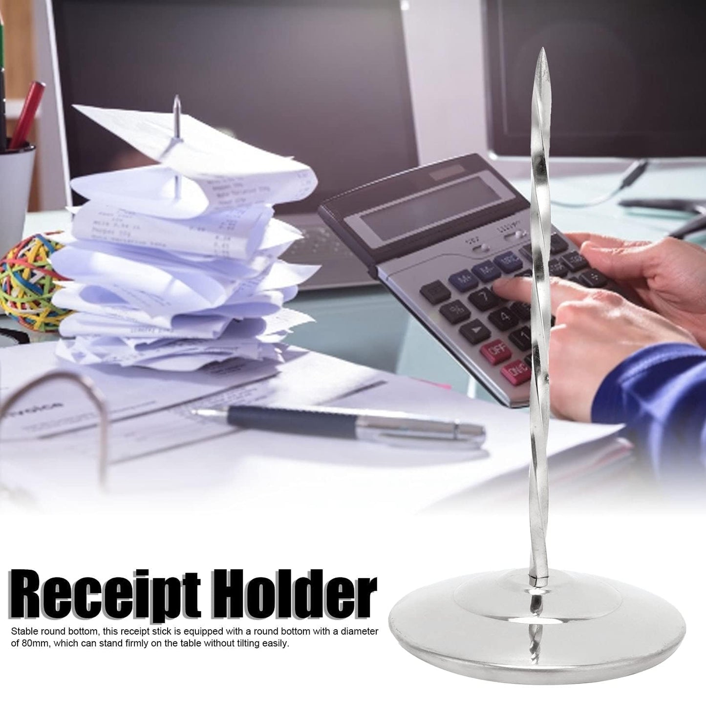Stainless Steel Receipt Spike Holder for Restaurants & Kitchens-CentralDepot247