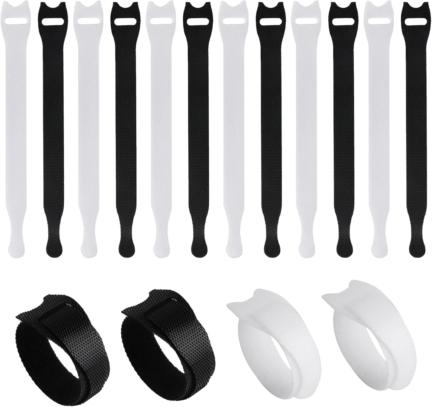 100 Pcs Reusable Hook and Loop Cable Ties - Cable Organizer Straps-CentralDepot247