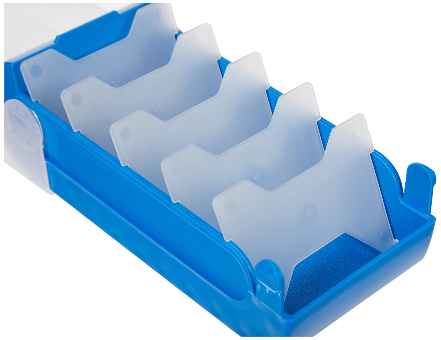 TimeTex A8 Index Card Box - Blue Plastic with Semi-Transparent Lid-CentralDepot247