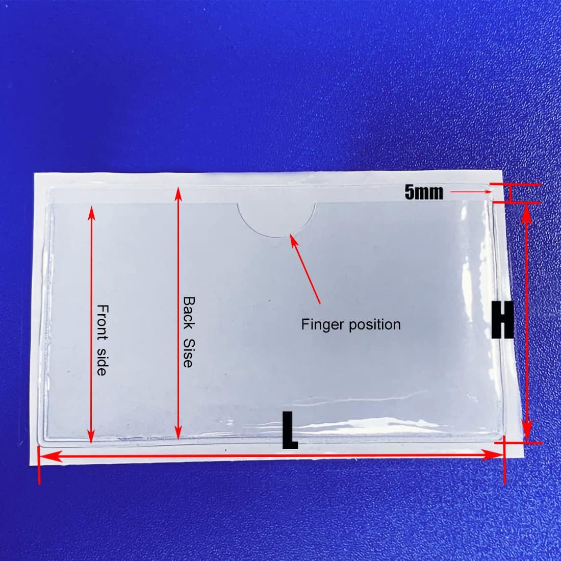 Self Adhesive Clear Business Card Pocket Holders - 10 Pieces