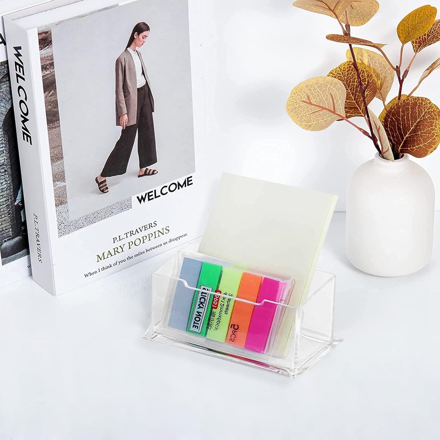 10 Pack Acrylic Business Card Holders - Clear Desk Display Stands-CentralDepot247