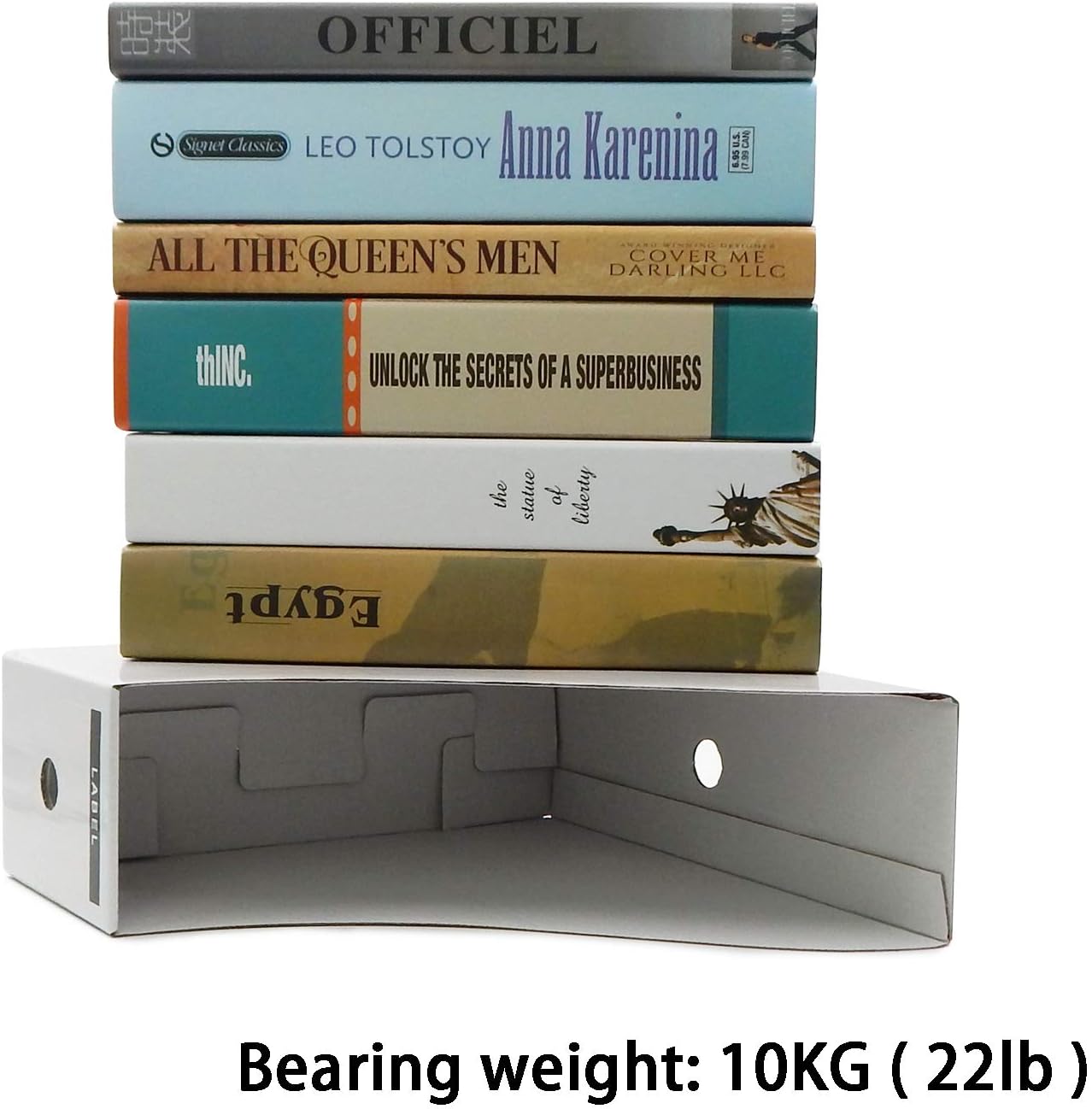TOSSOW Kraft Paper Storage Box 5pcs Magazine Holder - White