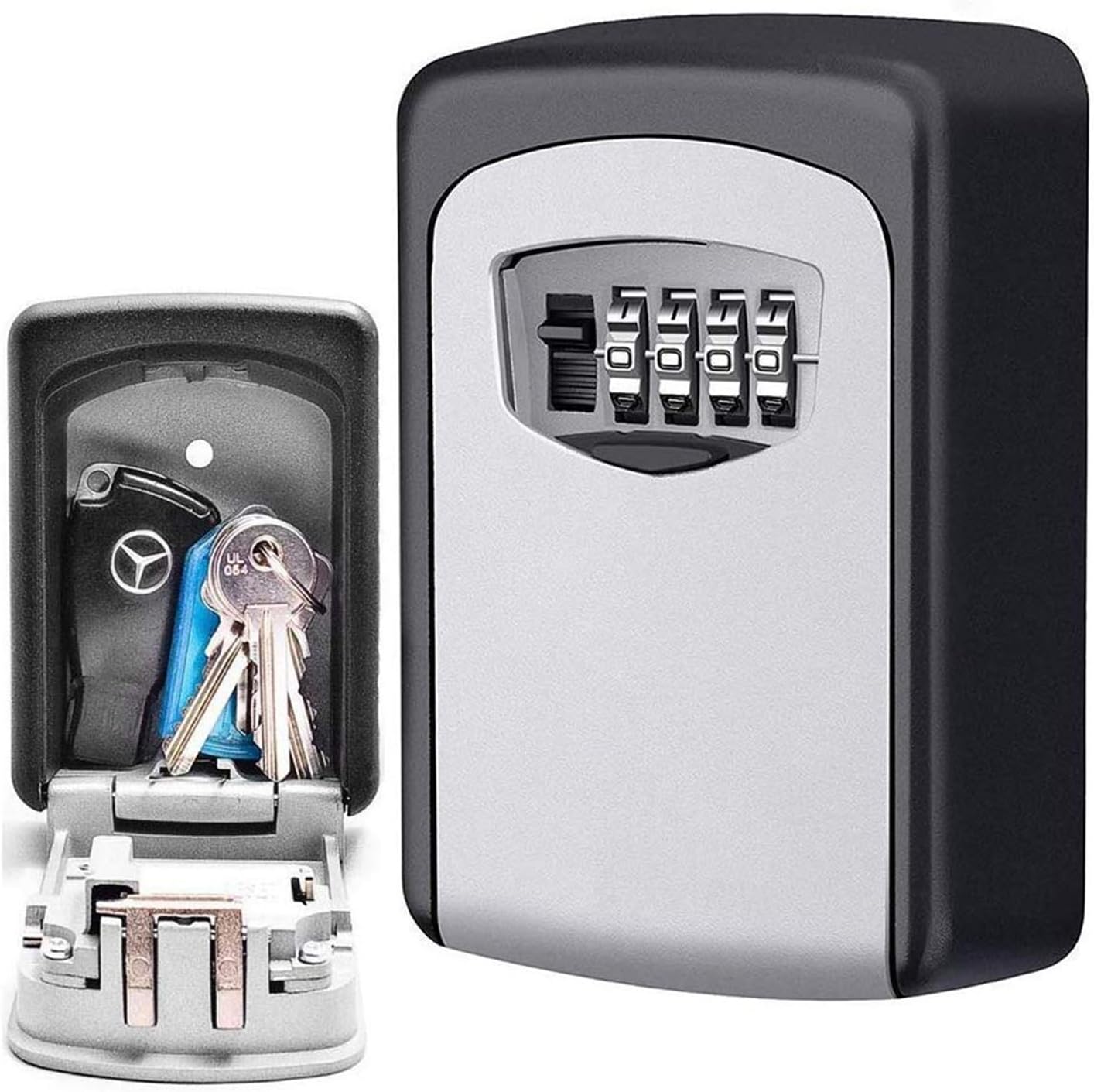 Wall Mounted Key Safe with Combination Lock - Waterproof Security Box