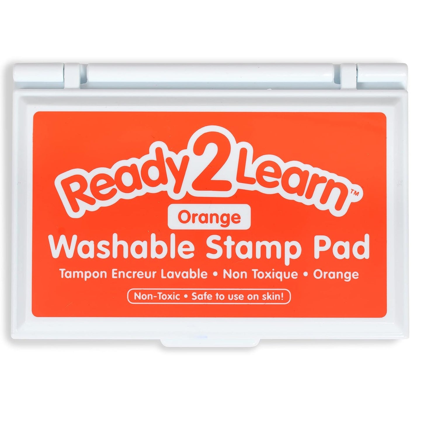 READY 2 LEARN Washable Stamp Pad - Orange, Non-Toxic, Fade Resistant