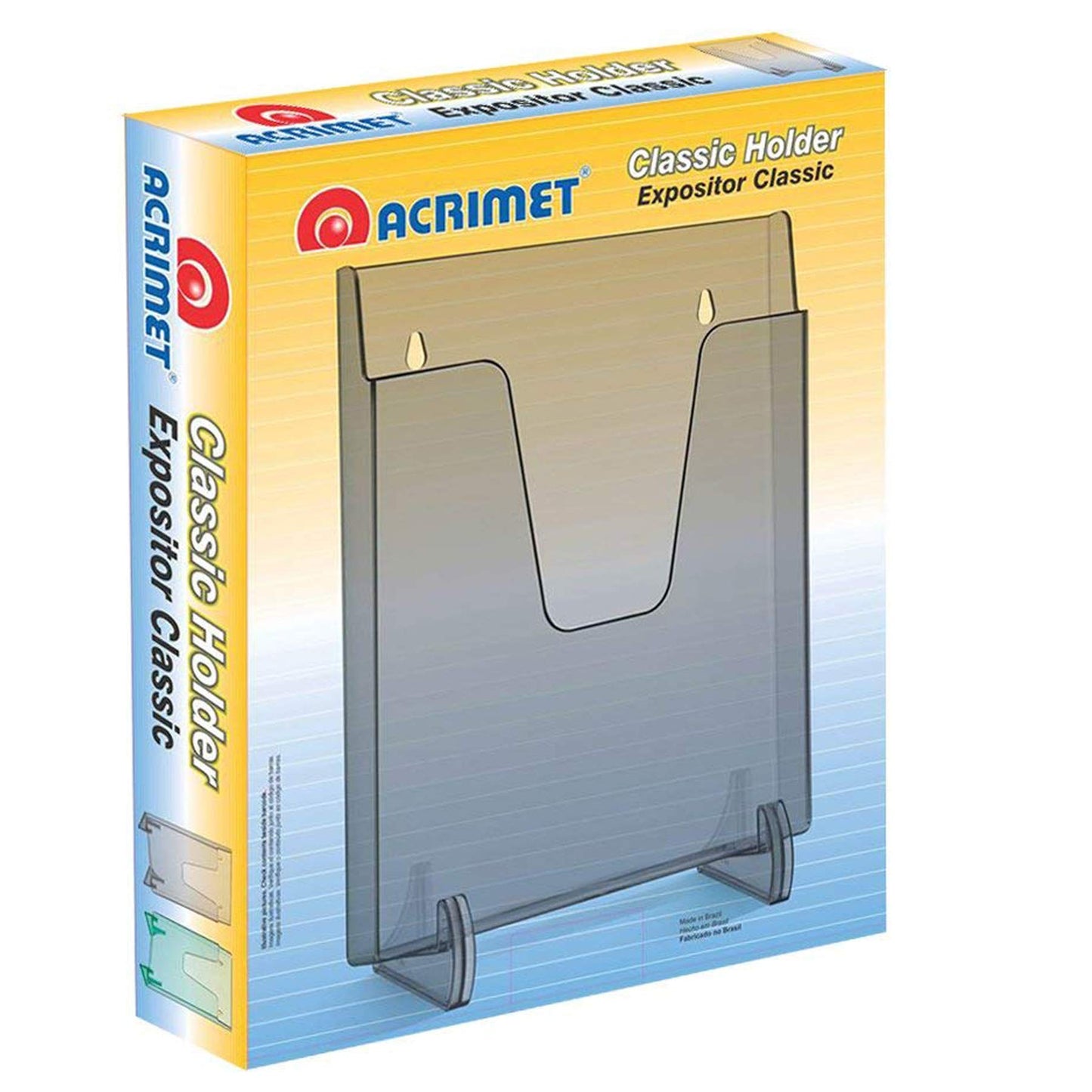 Vertical Acrylic Pocket File Holder for Brochures - Clear-CentralDepot247