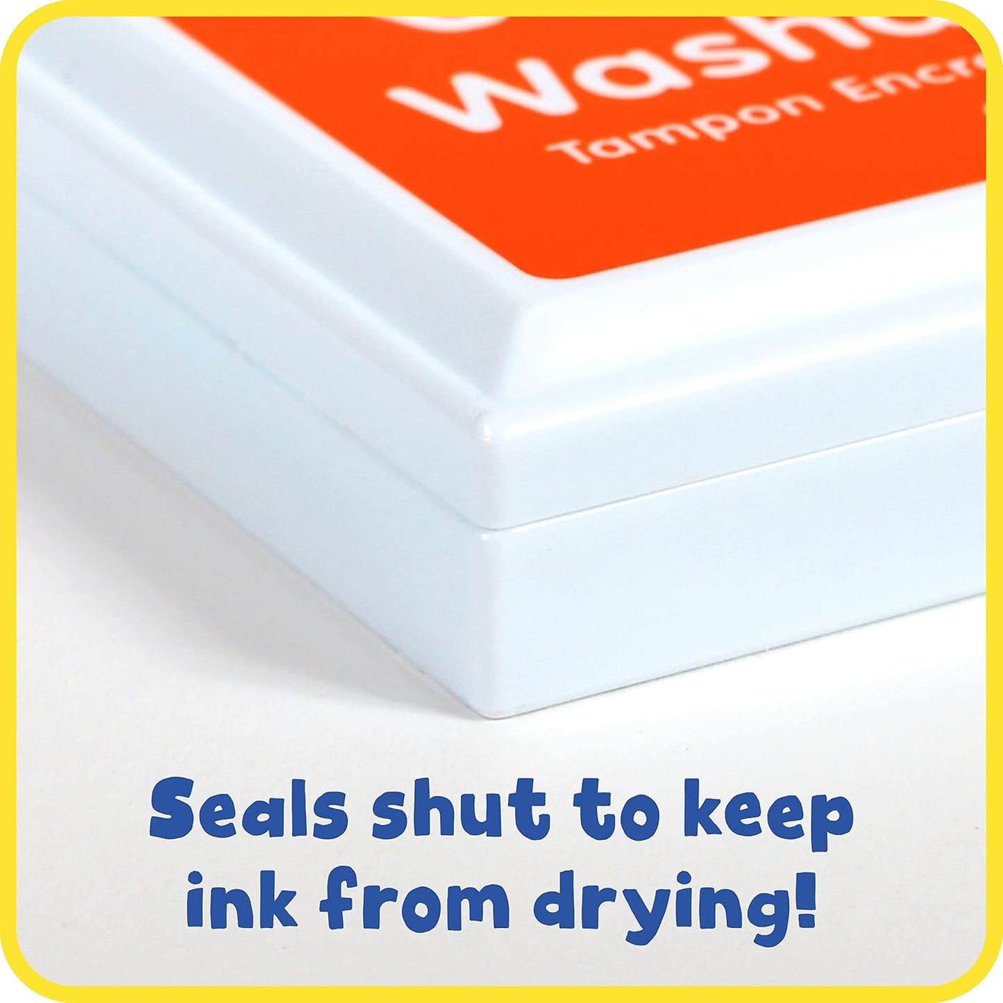 READY 2 LEARN Washable Stamp Pad - Orange, Non-Toxic, Fade Resistant