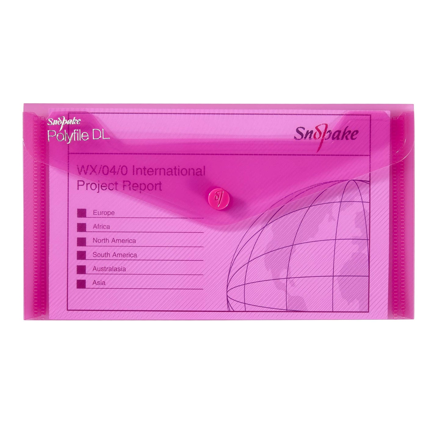 Snopake DL Polyfile Popper Wallet with Press Stud Closure – Pack of 5