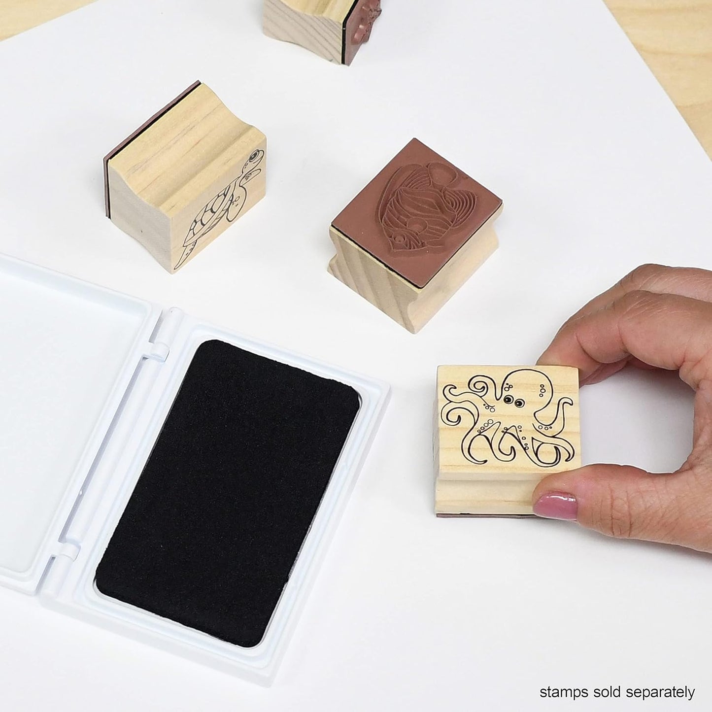 READY 2 LEARN Washable Stamp Pad - Black, Non-Toxic, Fade Resistant
