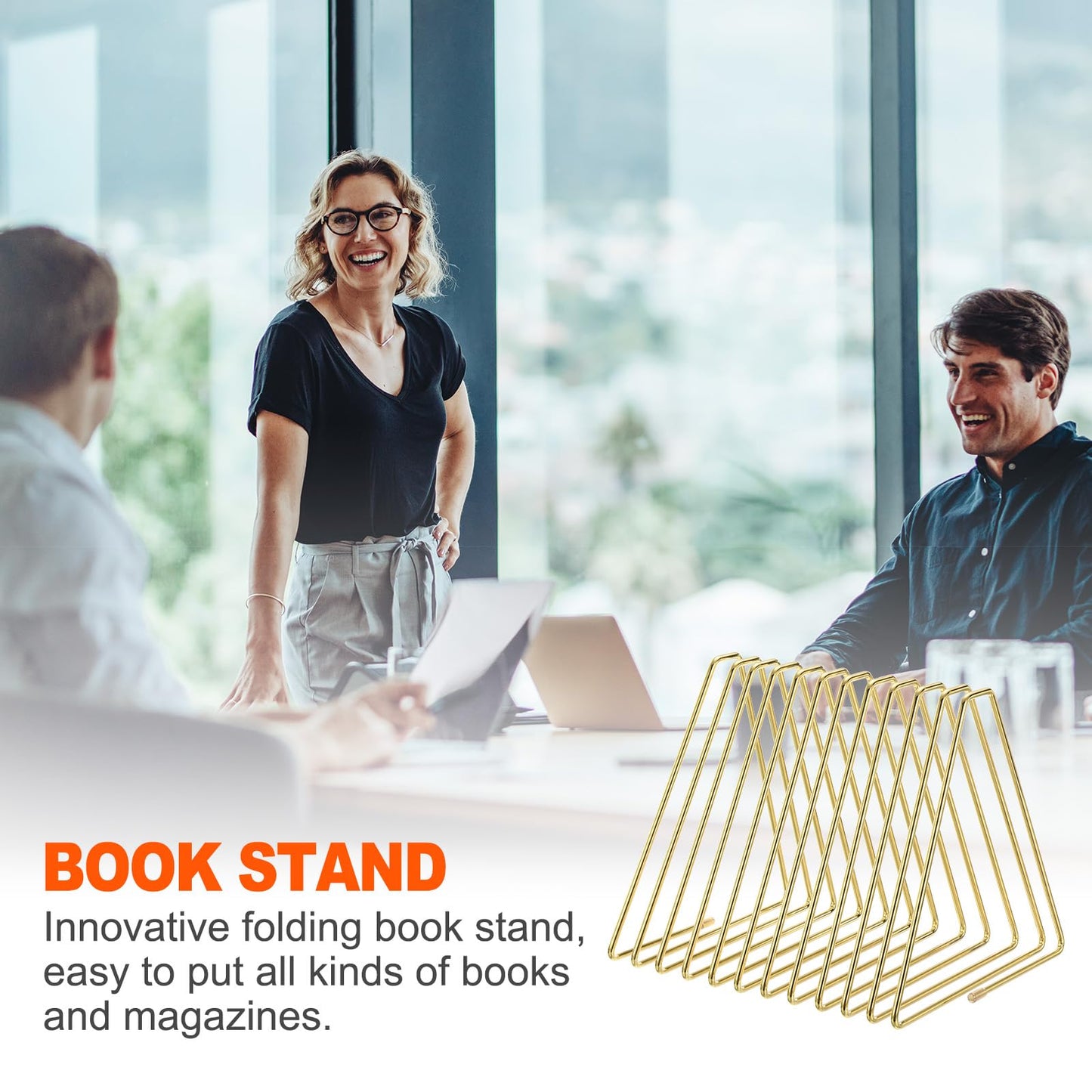 Triangle Desktop Holder Rack – 11 Slot Organizer for Records & Books-CentralDepot247