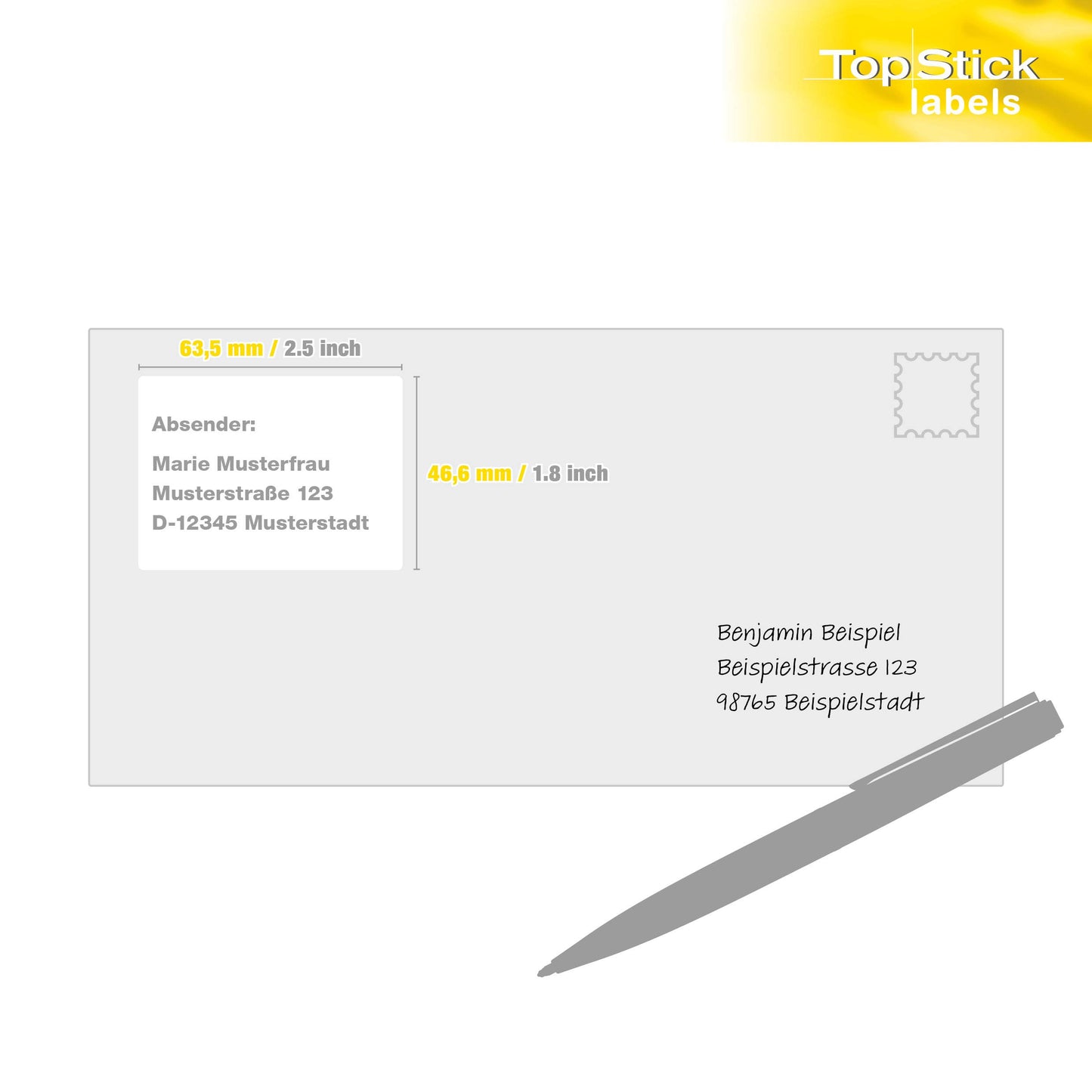 TopStick Self Adhesive Address Labels - 2100 Blank Labels