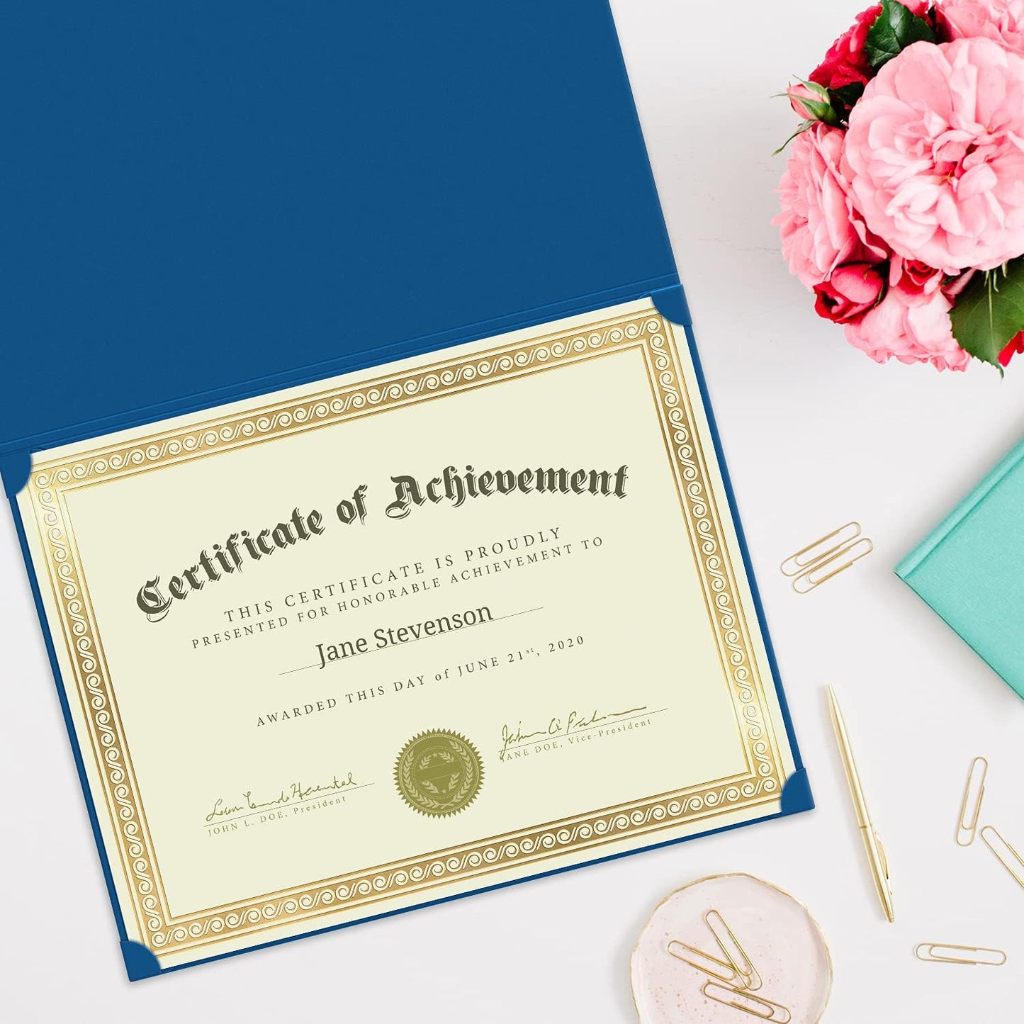 Professional Certificate Holders - 25 Pack, 8.5x11 Document Folders-CentralDepot247