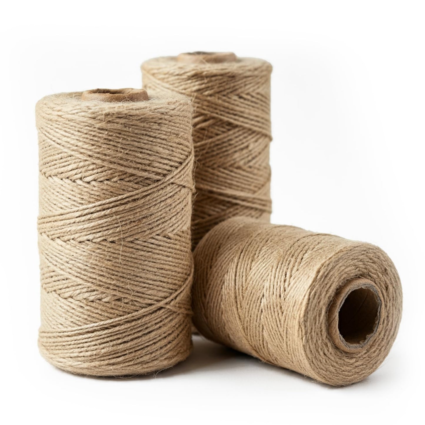 Merrimen Biodegradable Jute Christmas Wrapping Twine – 3 Rolls of Strong 3-Ply Natural Twine for Gift Wrapping, DIY Crafts, and Holiday Decorations – 500ft per Roll (Brown)-CentralDepot247