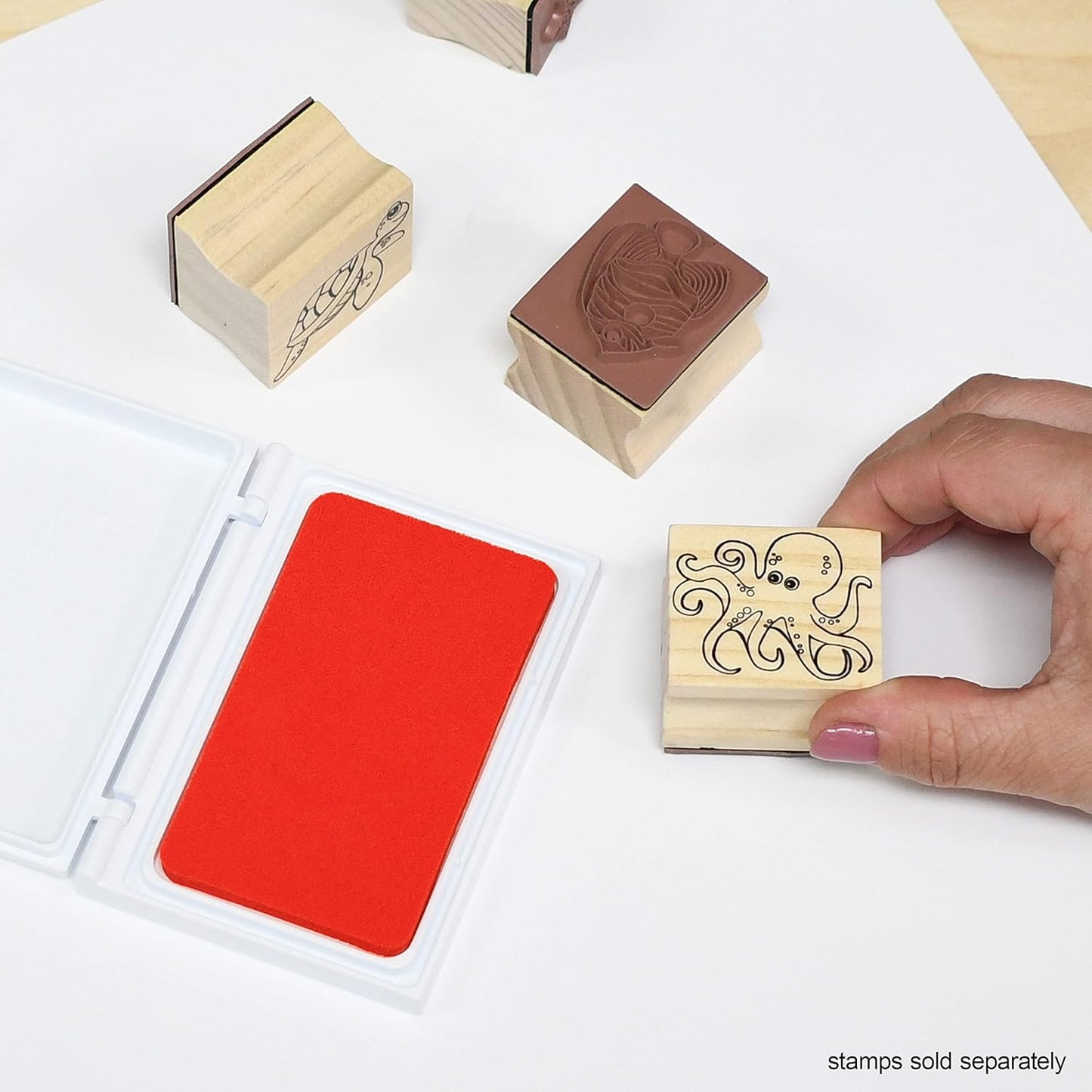 READY 2 LEARN Washable Stamp Pad - Orange, Non-Toxic, Fade Resistant