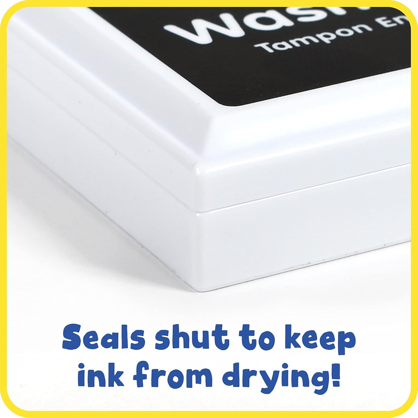 READY 2 LEARN Washable Stamp Pad - Black, Non-Toxic, Fade Resistant