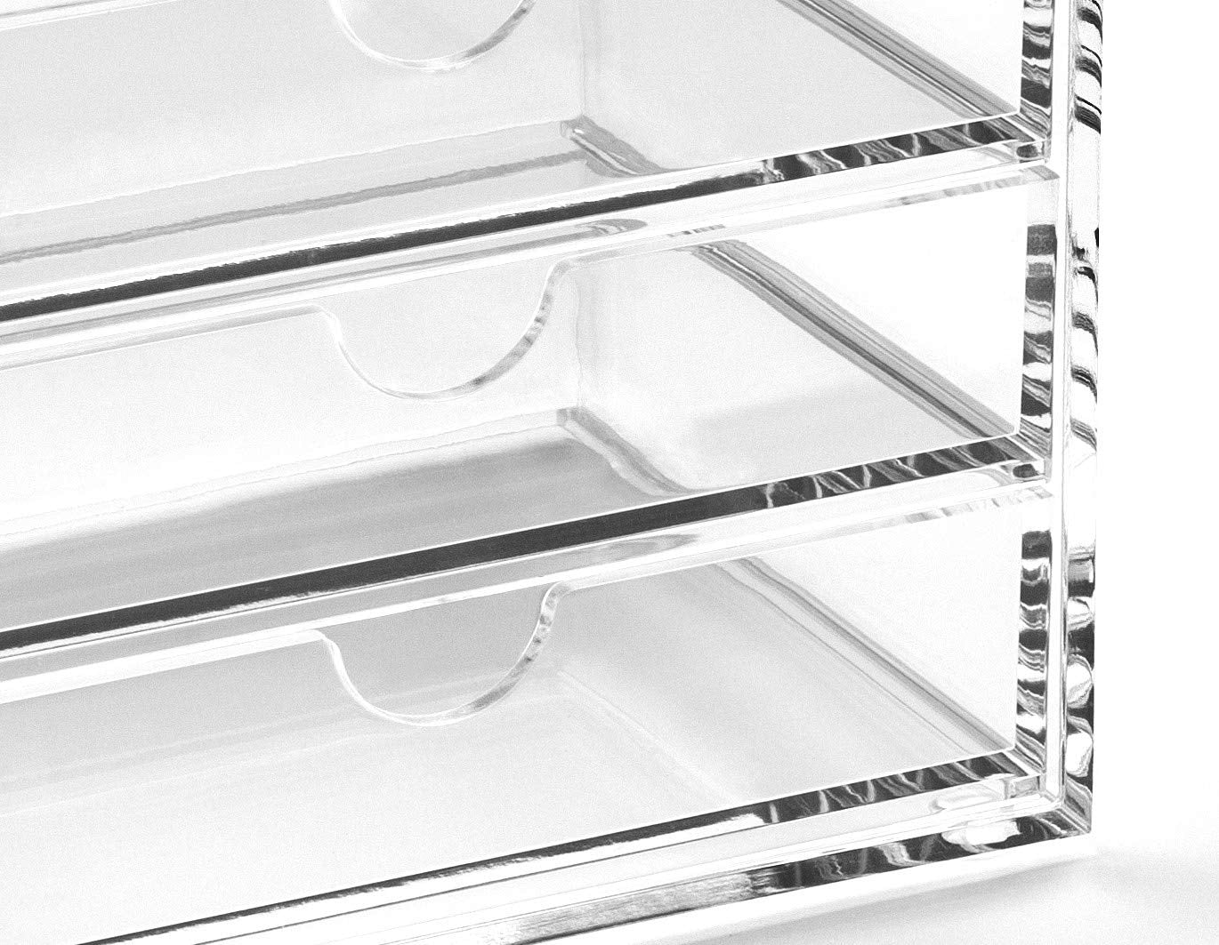 Very Small Clear Acrylic 3 Drawer Chest for Jewelry & Stationery-CentralDepot247