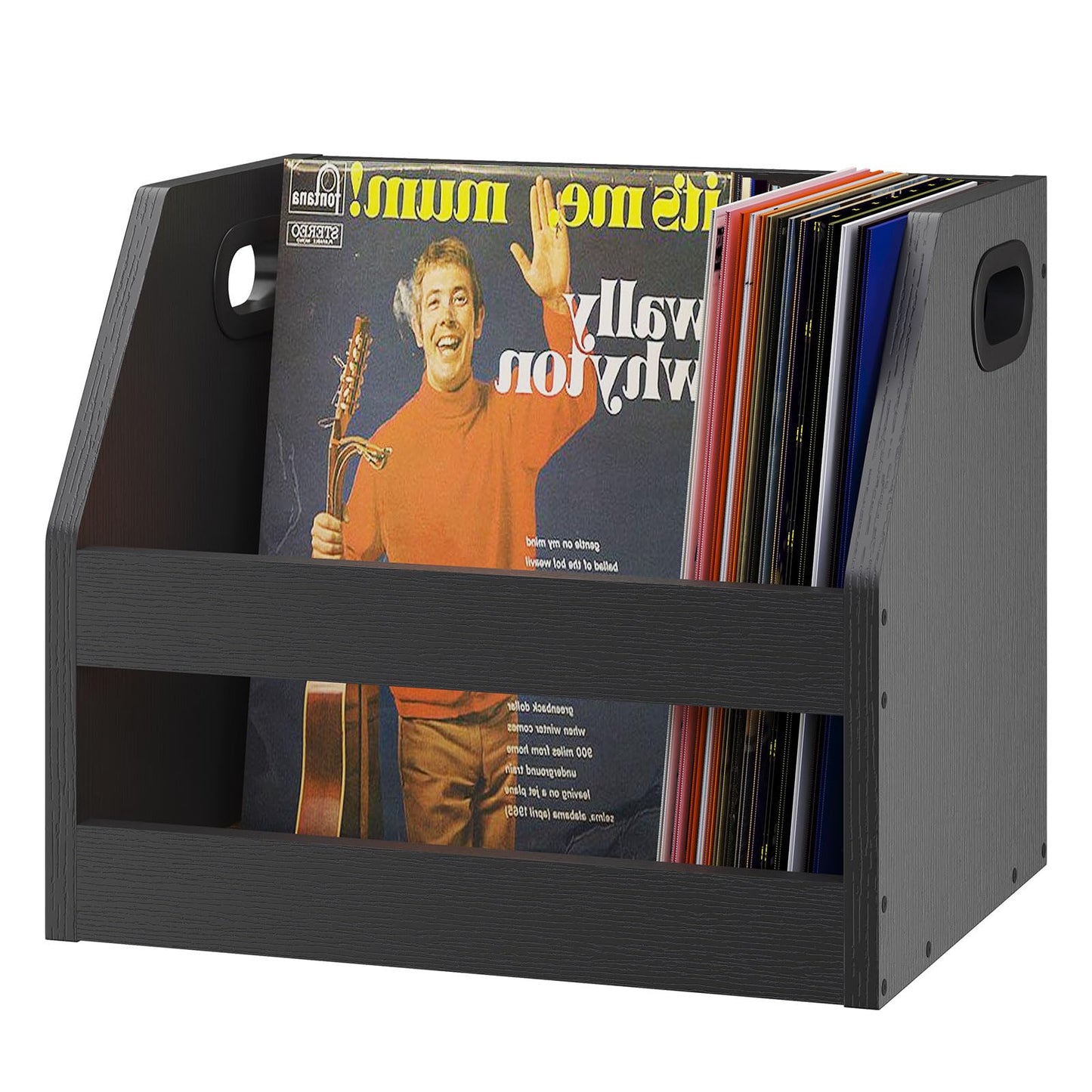 Vinyl Album Storage Box - Rustic Brown LP Record Holder-CentralDepot247