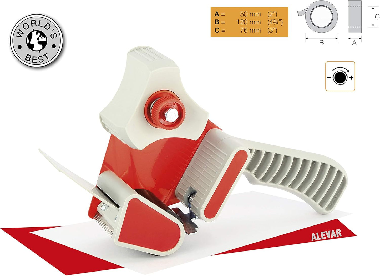 Tendinastro Manual Adhesive Tape Dispenser with Adjustable Clutch-CentralDepot247