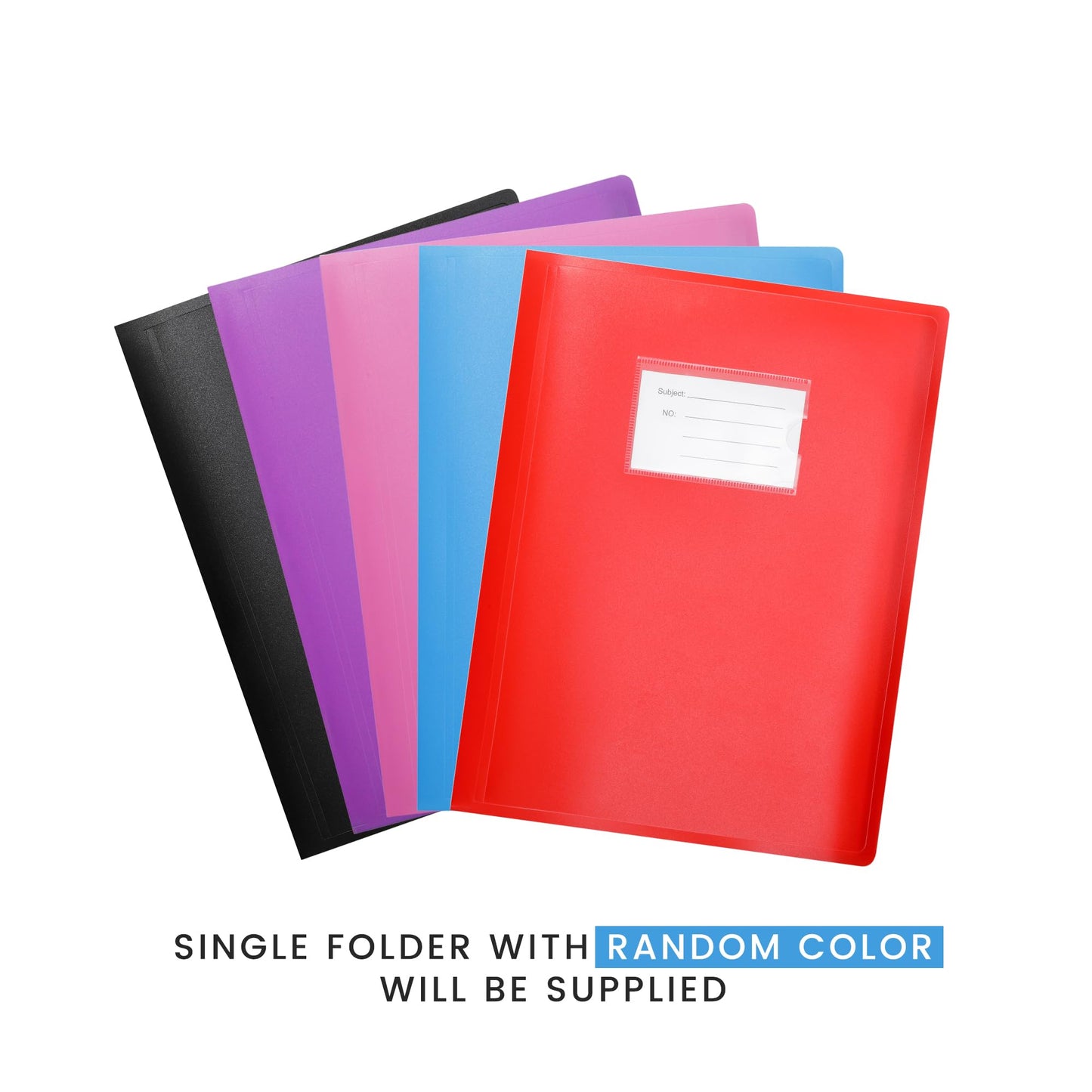 Random Colour A4 Flexi Display Portfolio Book Folder with 104 Pockets
