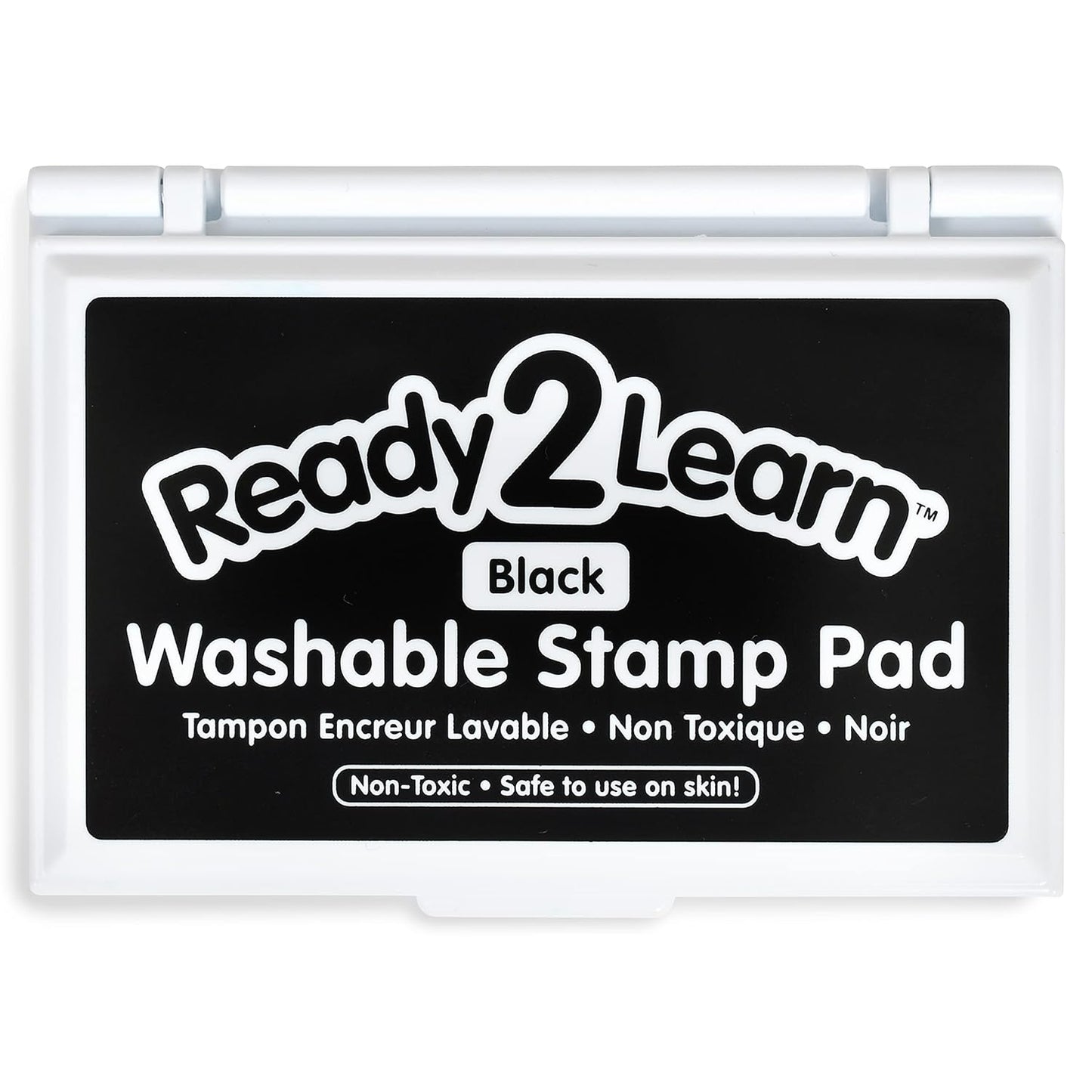 READY 2 LEARN Washable Stamp Pad - Black, Non-Toxic, Fade Resistant
