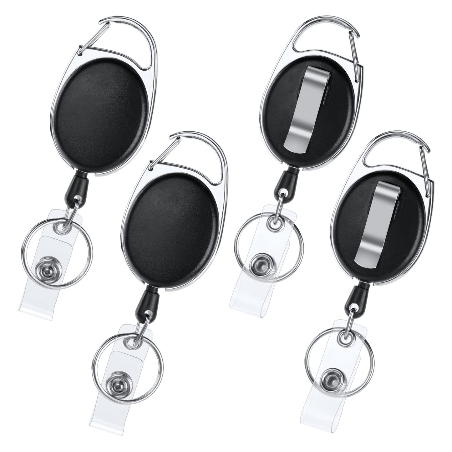 Retractable Badge Reels 2pcs Heavy Duty Keychain with Clips
