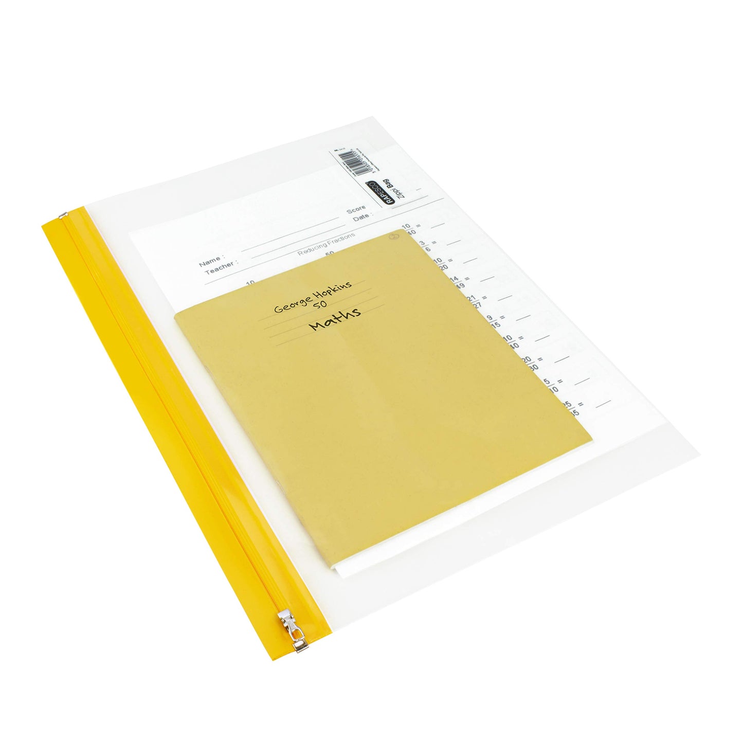 Rapesco 1503 Zippi File A4+, Transparent with Assorted Strips, Pack of 5