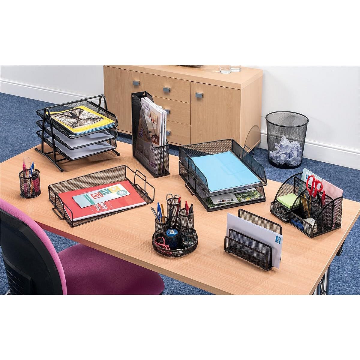 Q-CONNECT Magazine File Rack Metal Black A4 - 90mm Width