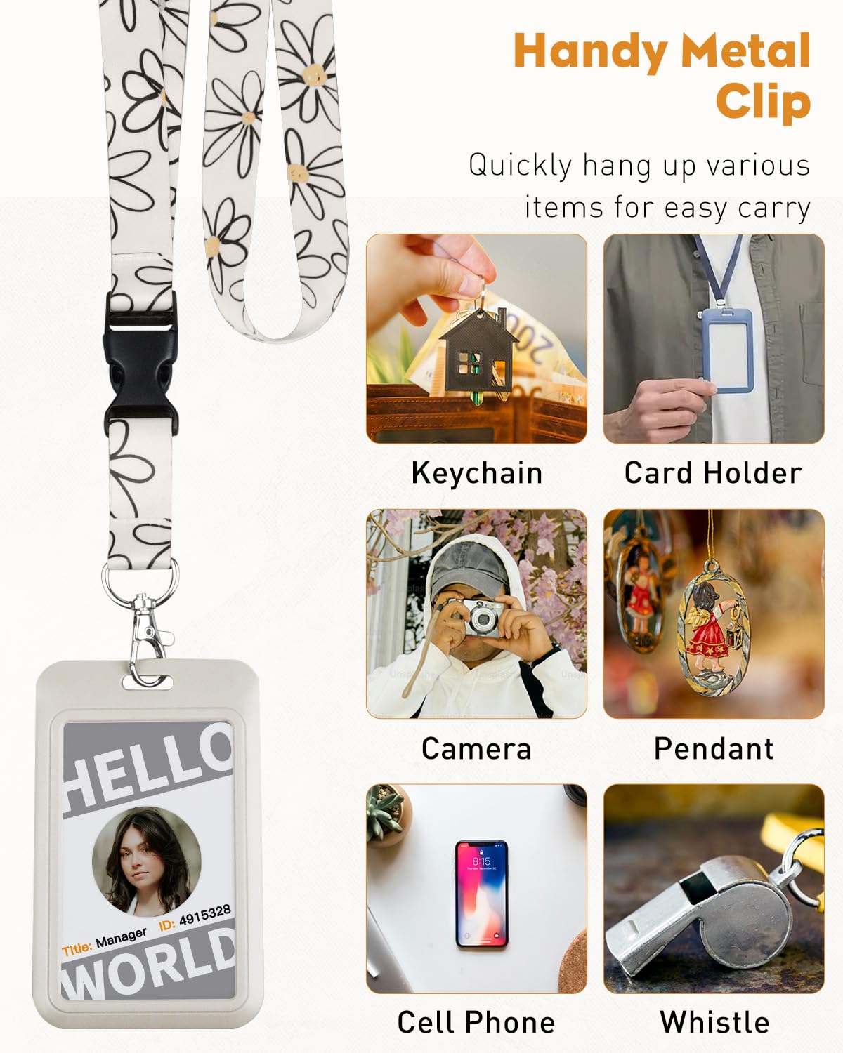 Uniclife 2 Pack Cute Lanyards for Neck