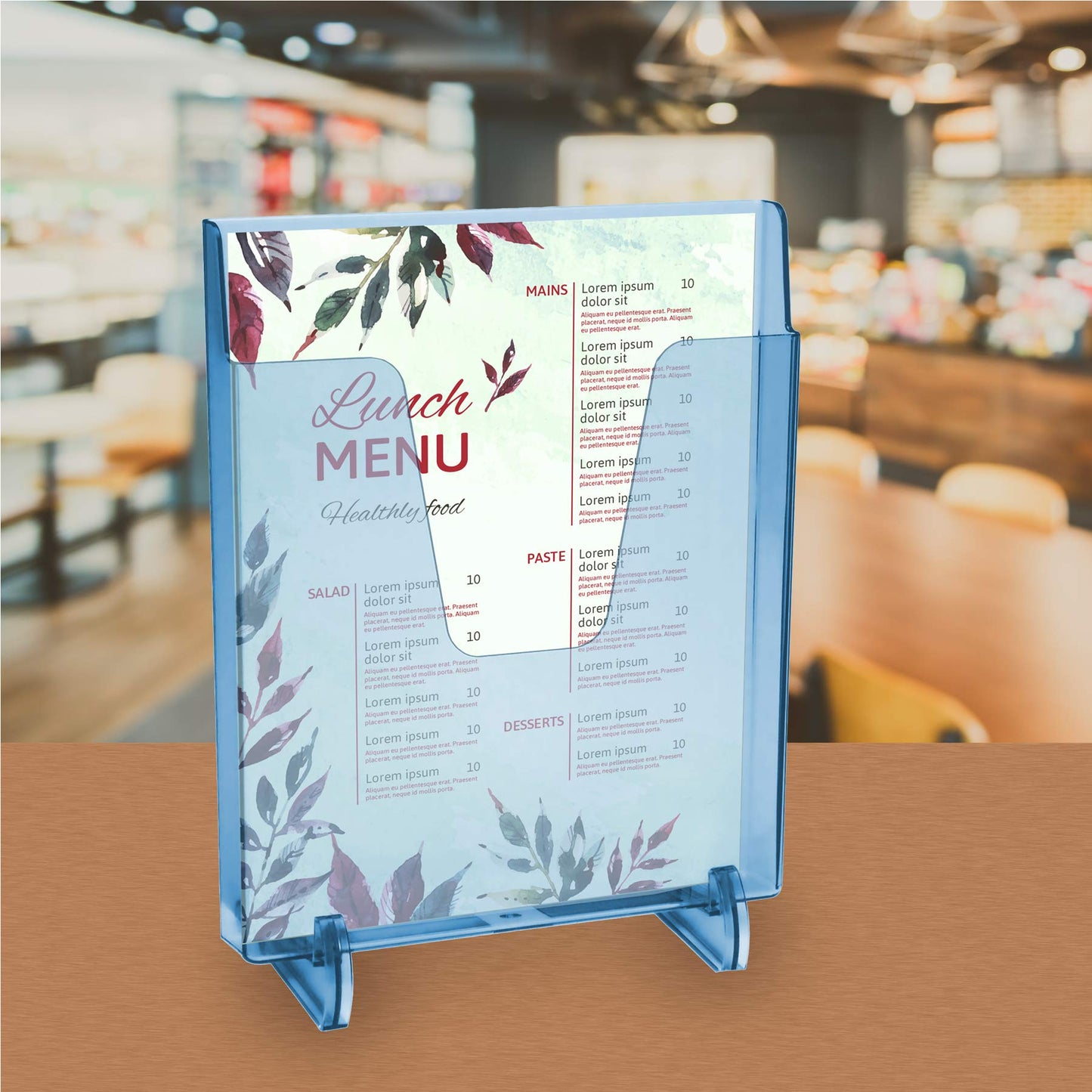 Vertical Acrylic Pocket File Holder for Brochures - Clear-CentralDepot247