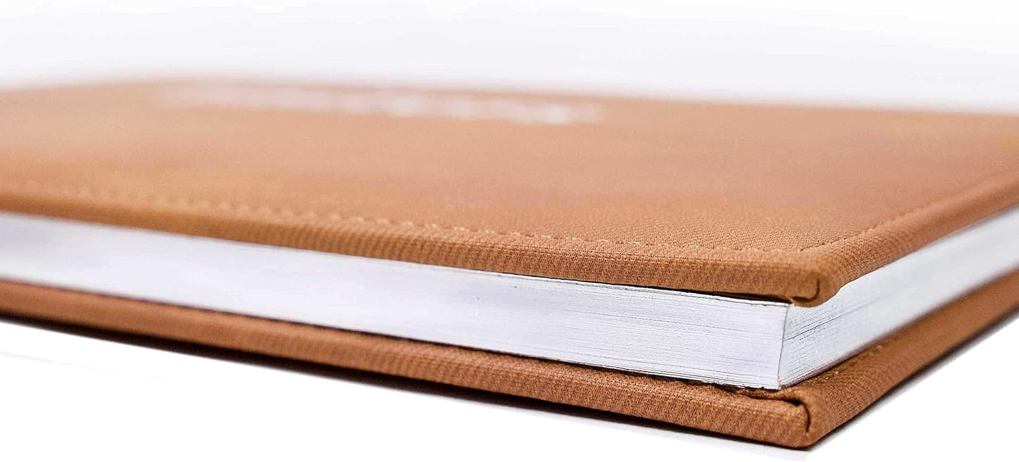 Visitors Book with Tan Leather Cover | 600 Entry Guest Book-CentralDepot247