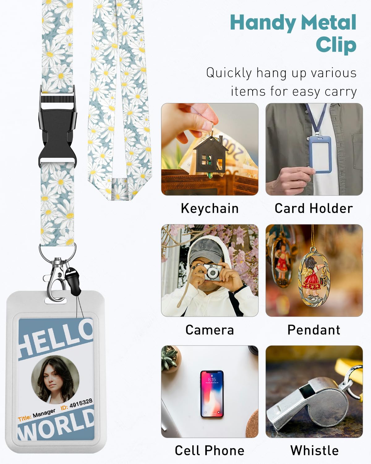 Uniclife 2 Pack Cute Lanyards for Neck