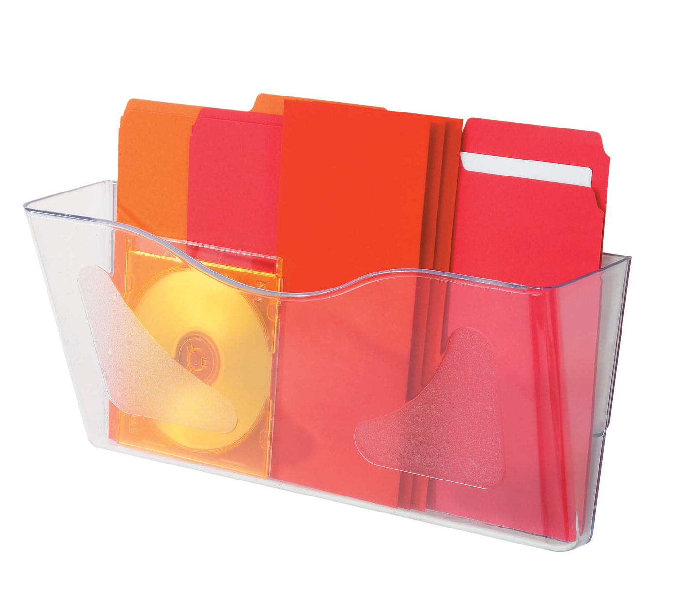 Wall Mounted Magazine File Holder - Clear File Organizer for Home Office-CentralDepot247