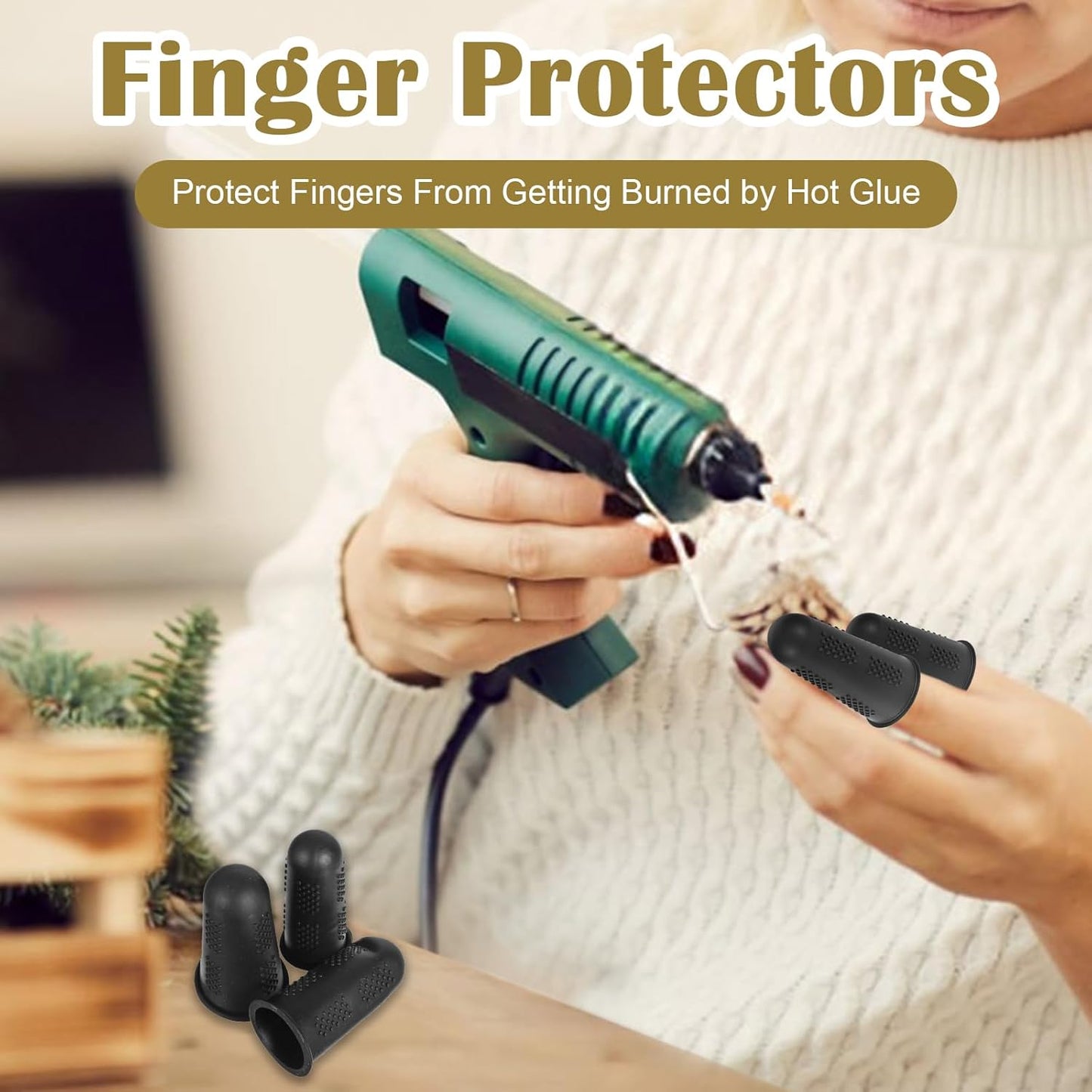 10 Pcs Silicone Finger Protectors - 3 Sizes for Various Tasks-CentralDepot247